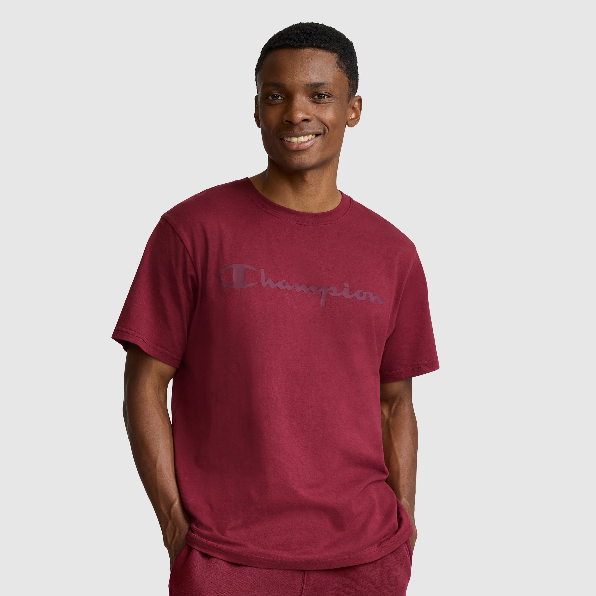 Champion Classic Graphic T-shirt homme bordeaux coton
