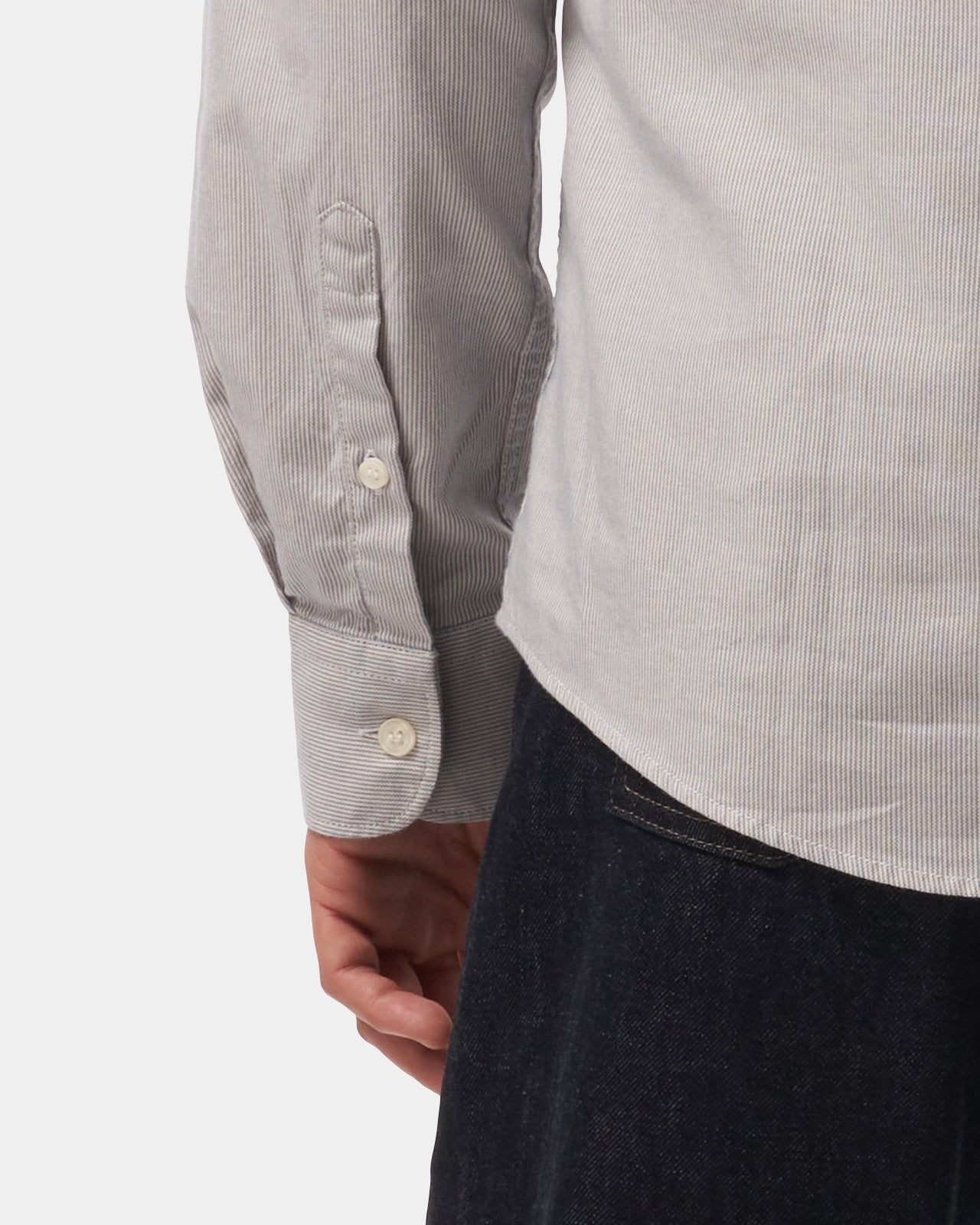 LAFAURIE DAUPHINE chemise azur écru coton bio rayée