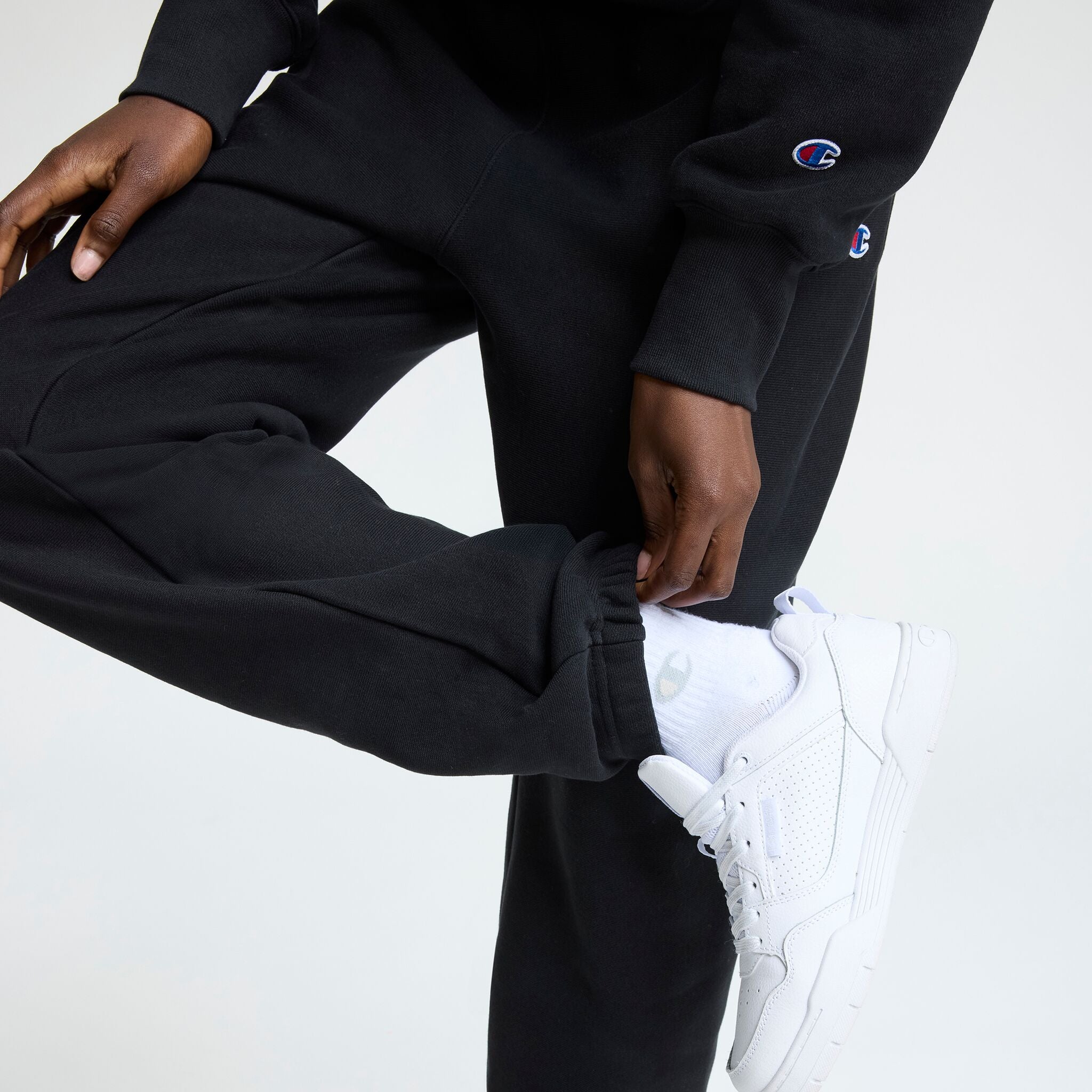 Champion Reverse Weave Cinched jogging noir Black resserré
