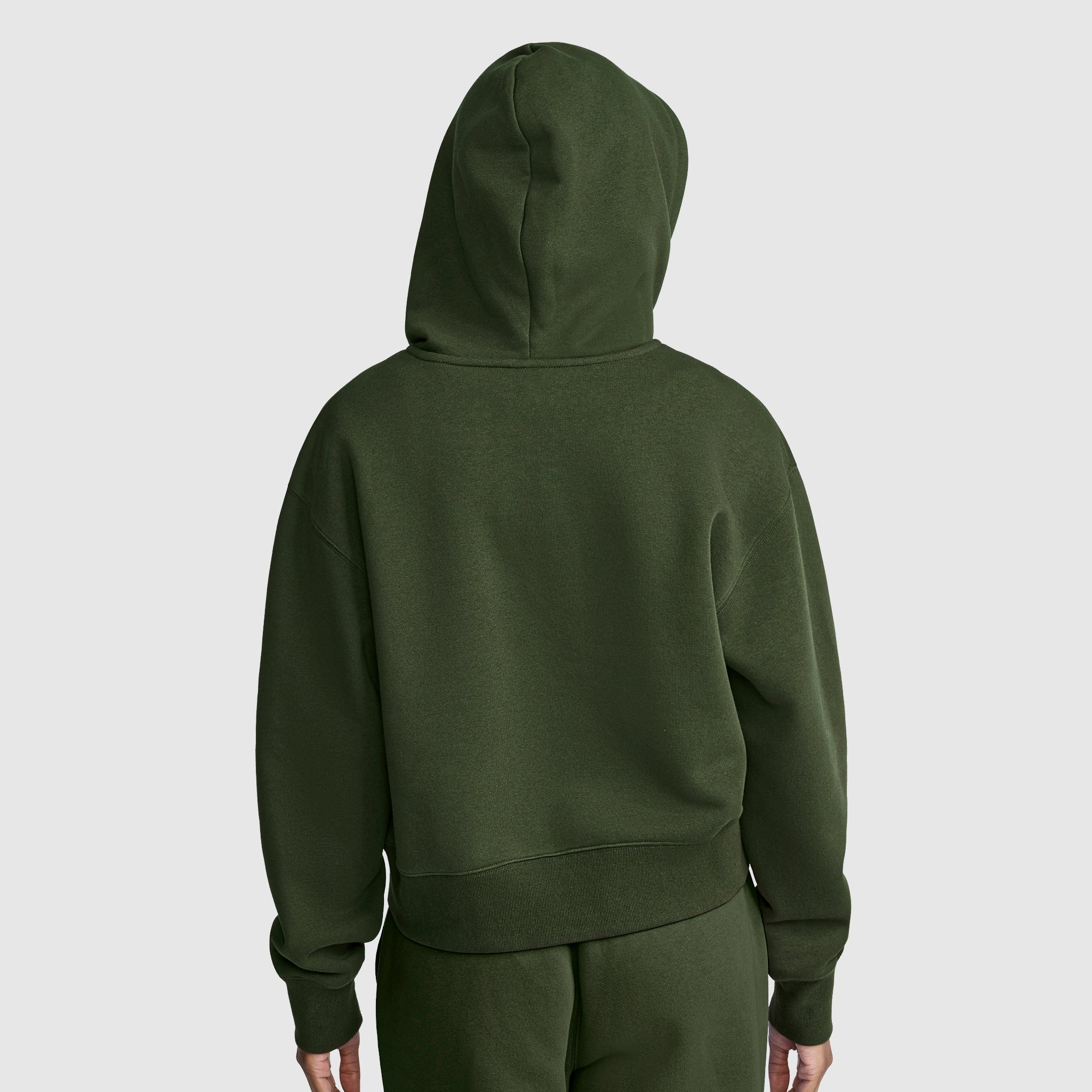 Champion Cropped Zip-Up Hoodie sweat zippé vert Chive femme