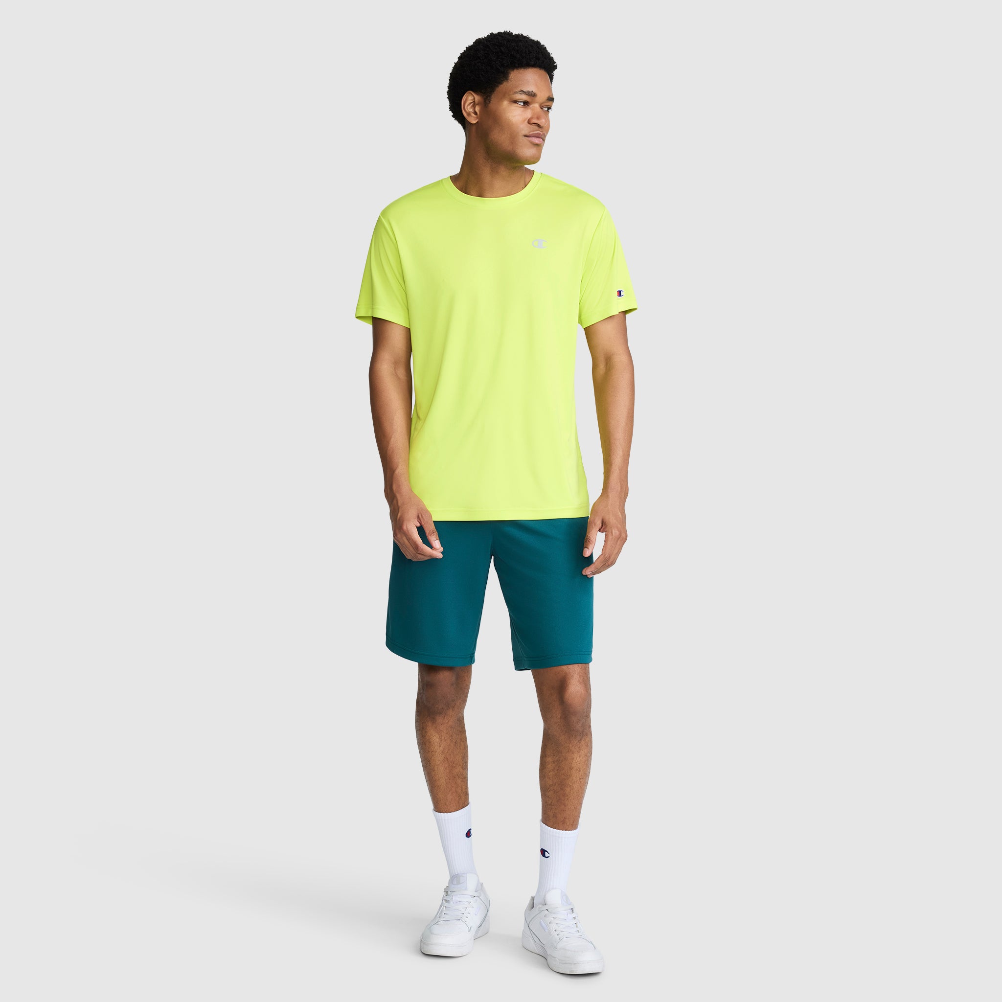 Champion Sport T-Shirt Reflective C Logo tee-shirt homme Wild Lime vert