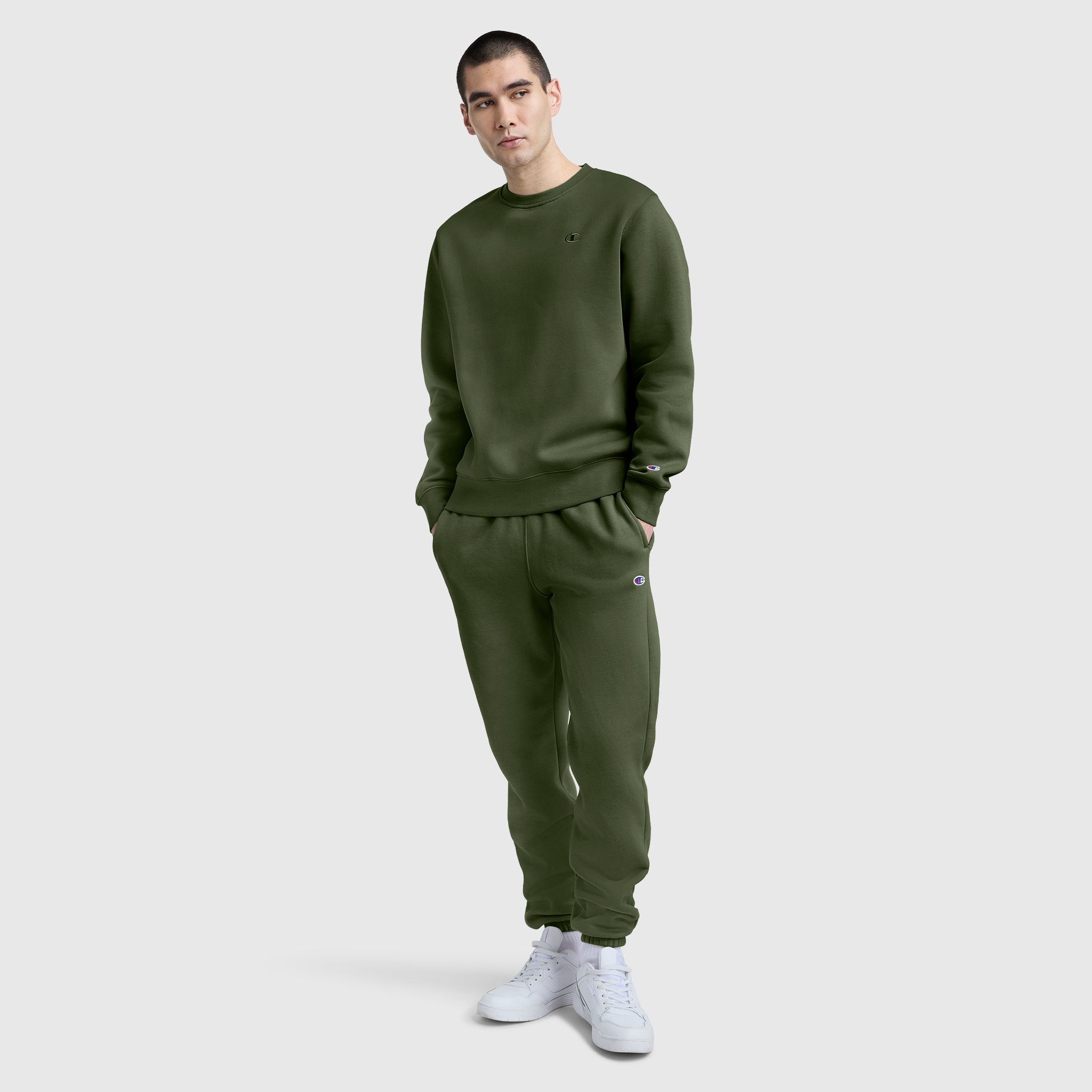 Champion Powerblend Cinched Bottom jogging vert Chive S molleton