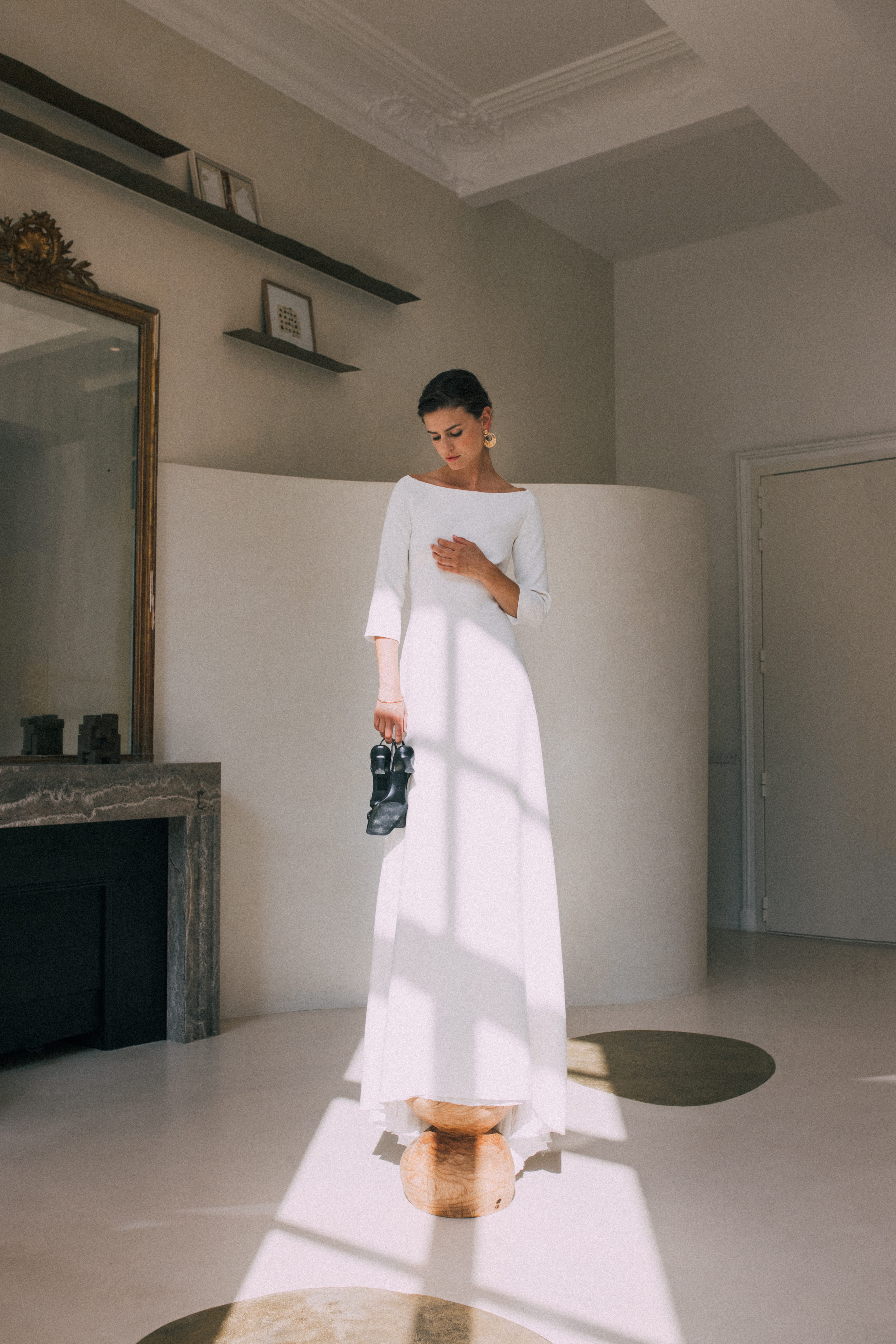 Maison Floret Sur-mesure Astaire robe crêpe dos fermé