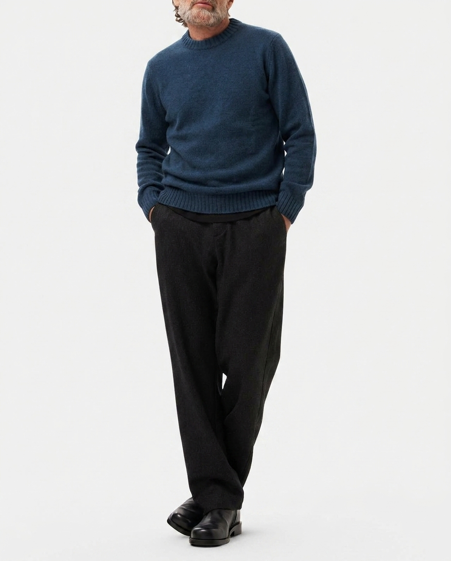 LAFAURIE Claudio pull laine bleu paon jauge 7