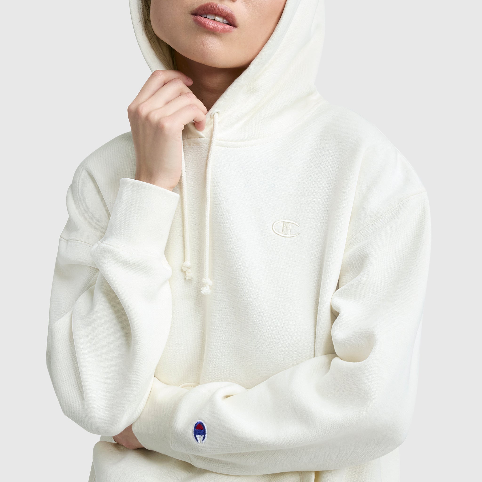 Champion Powerblend Freshman Hoodie sweat à capuche écru coton