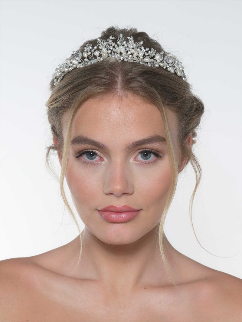 Le Jour de Notre Oui Diadème Strass & Perles accessoire argent