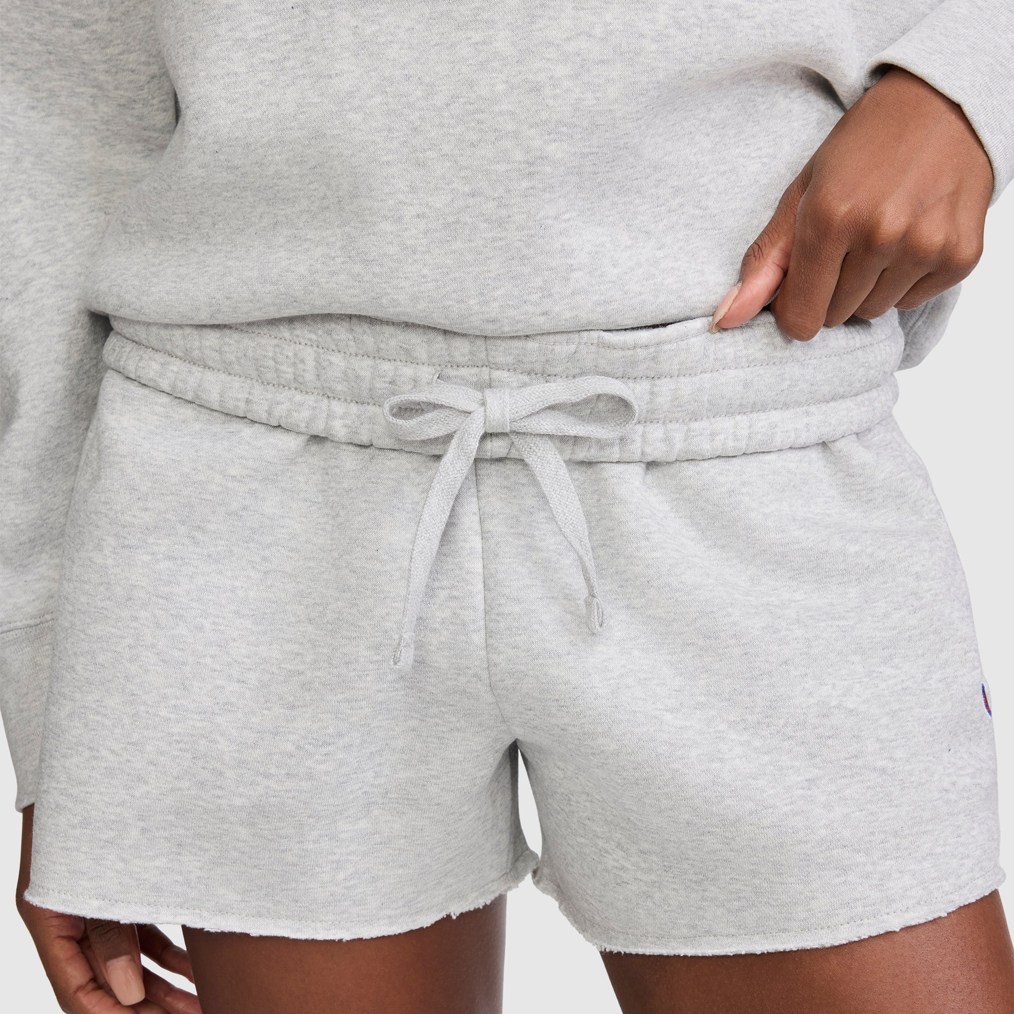 Champion Powerblend Short Femme Gris 3 Pouces Coton