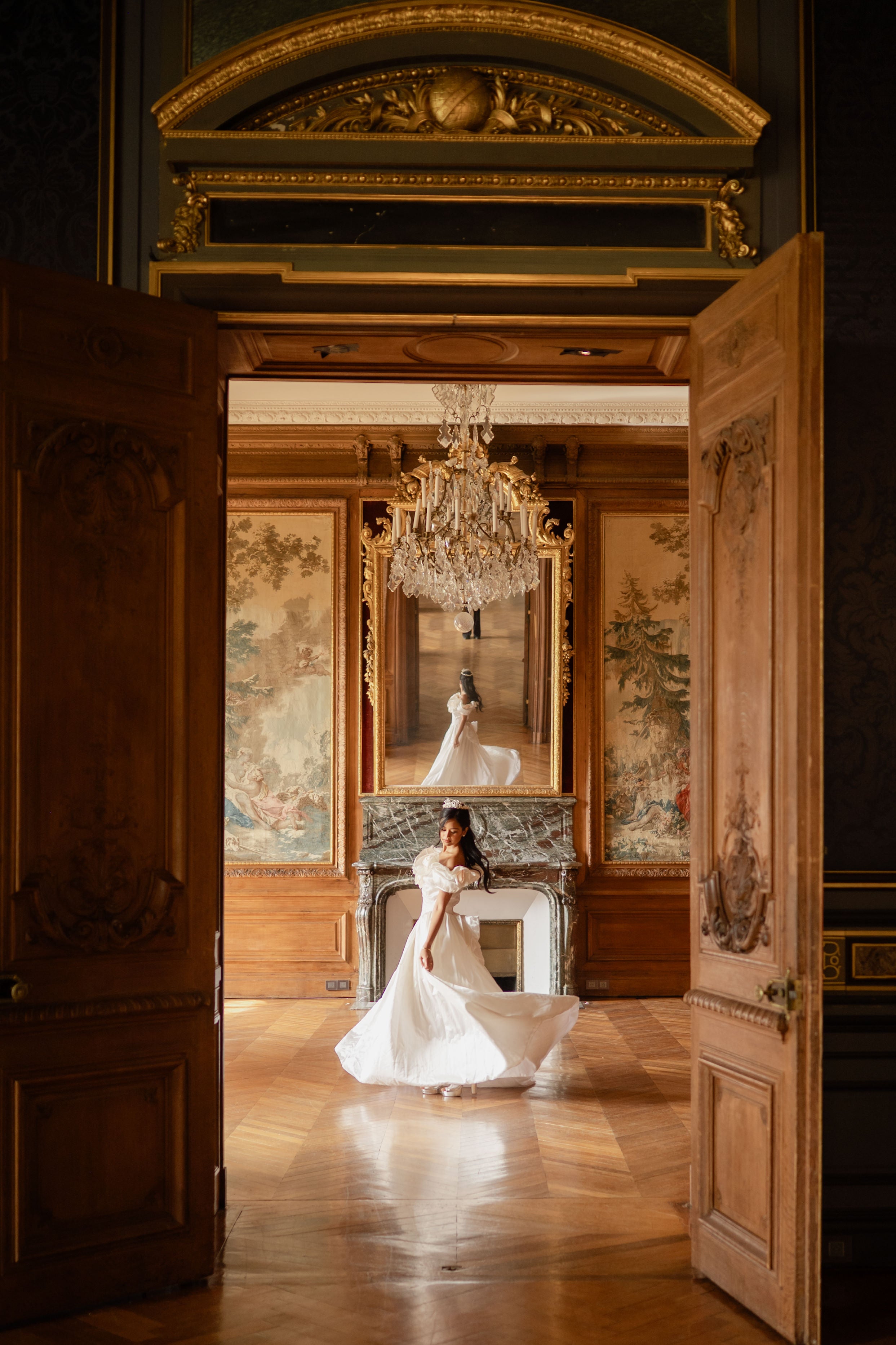 Solène Gisèle La mariée Diane robe mariée ivoire rose poudré