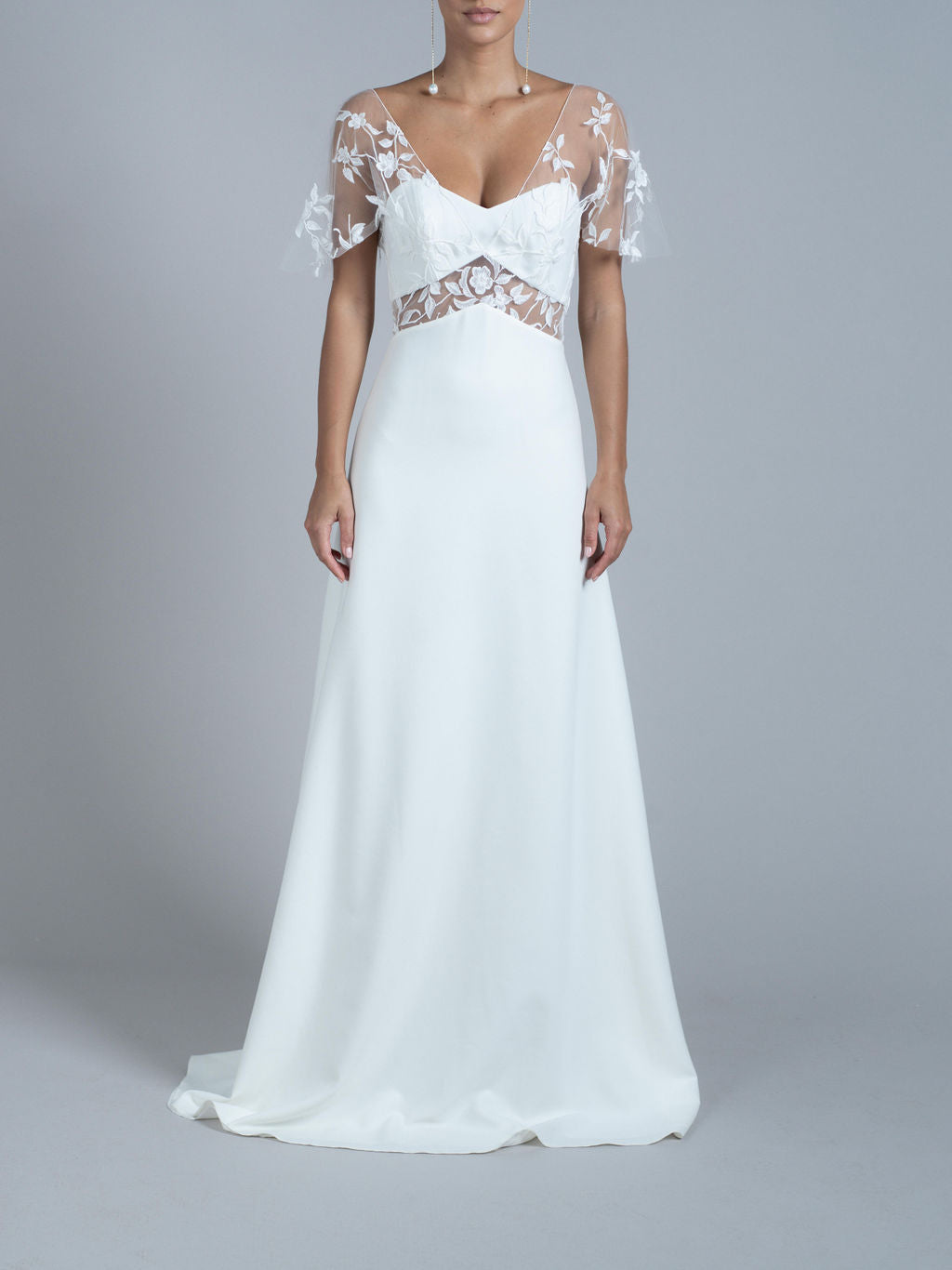 Rime Arodaky Kiss robe de mariée crêpe tulle brodé