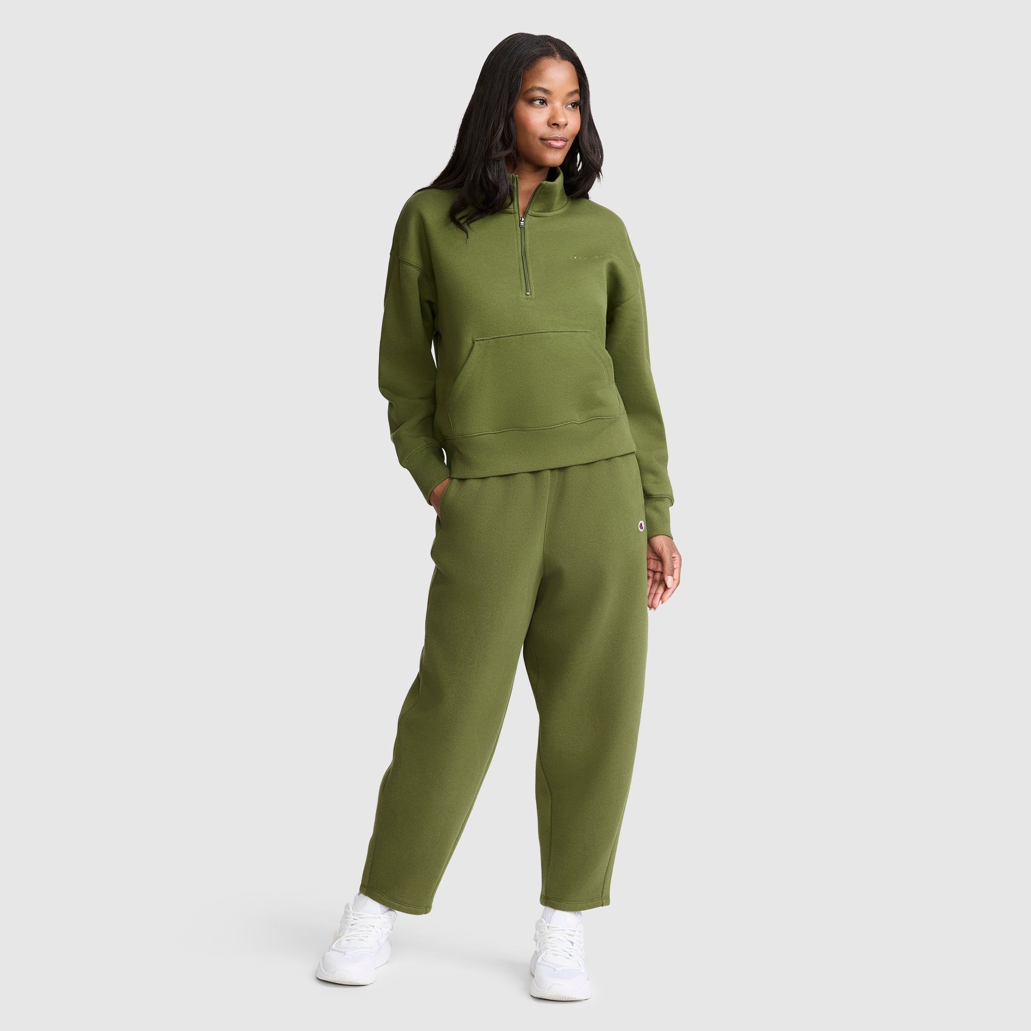 Champion Barrel Leg pantalon molleton vert Chive femme