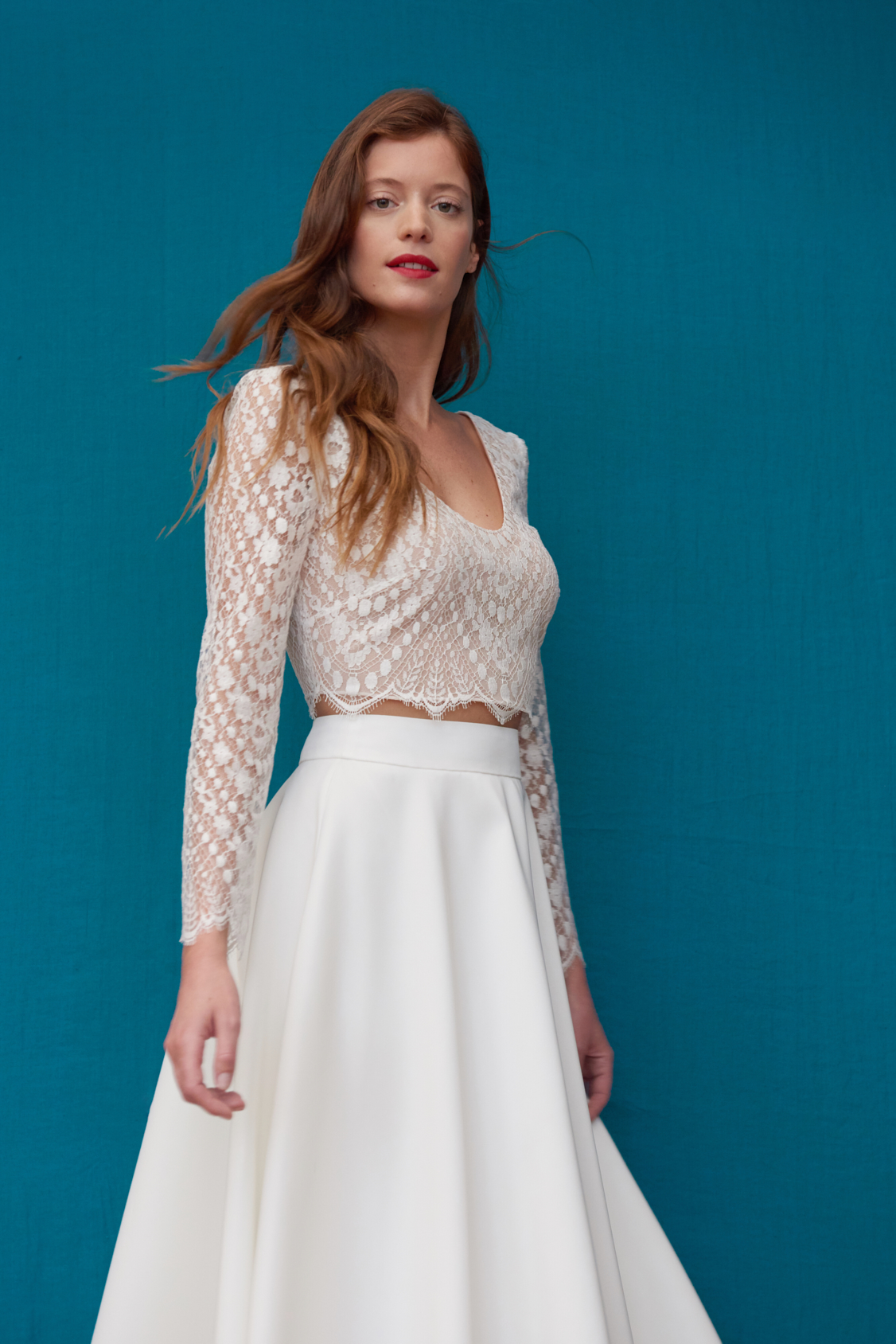 Maison Floret Prêt-à-marier Narcisse top dentelle Calais