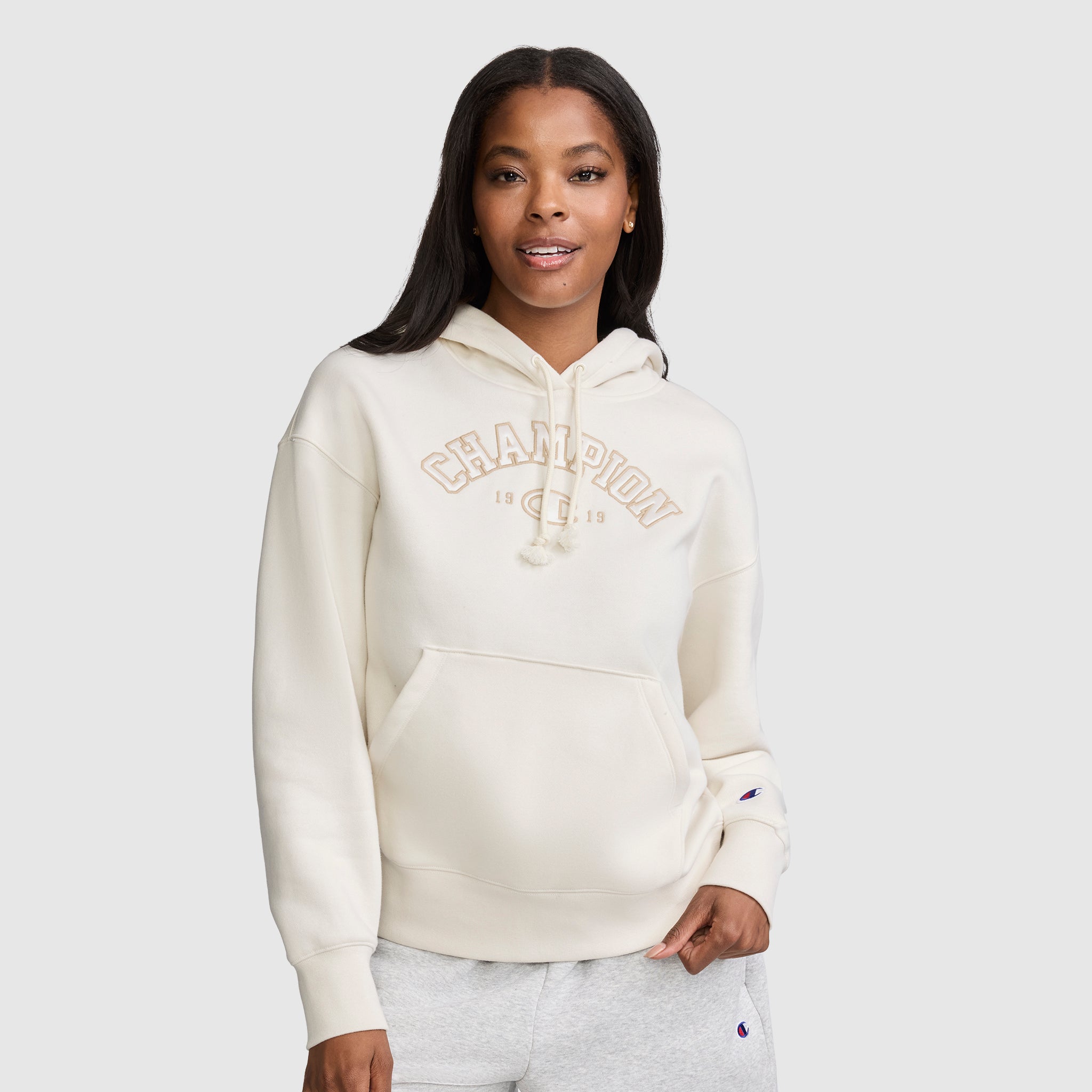 Champion Hoodies Fleece Hoodie Satin sweat beige Unbleached