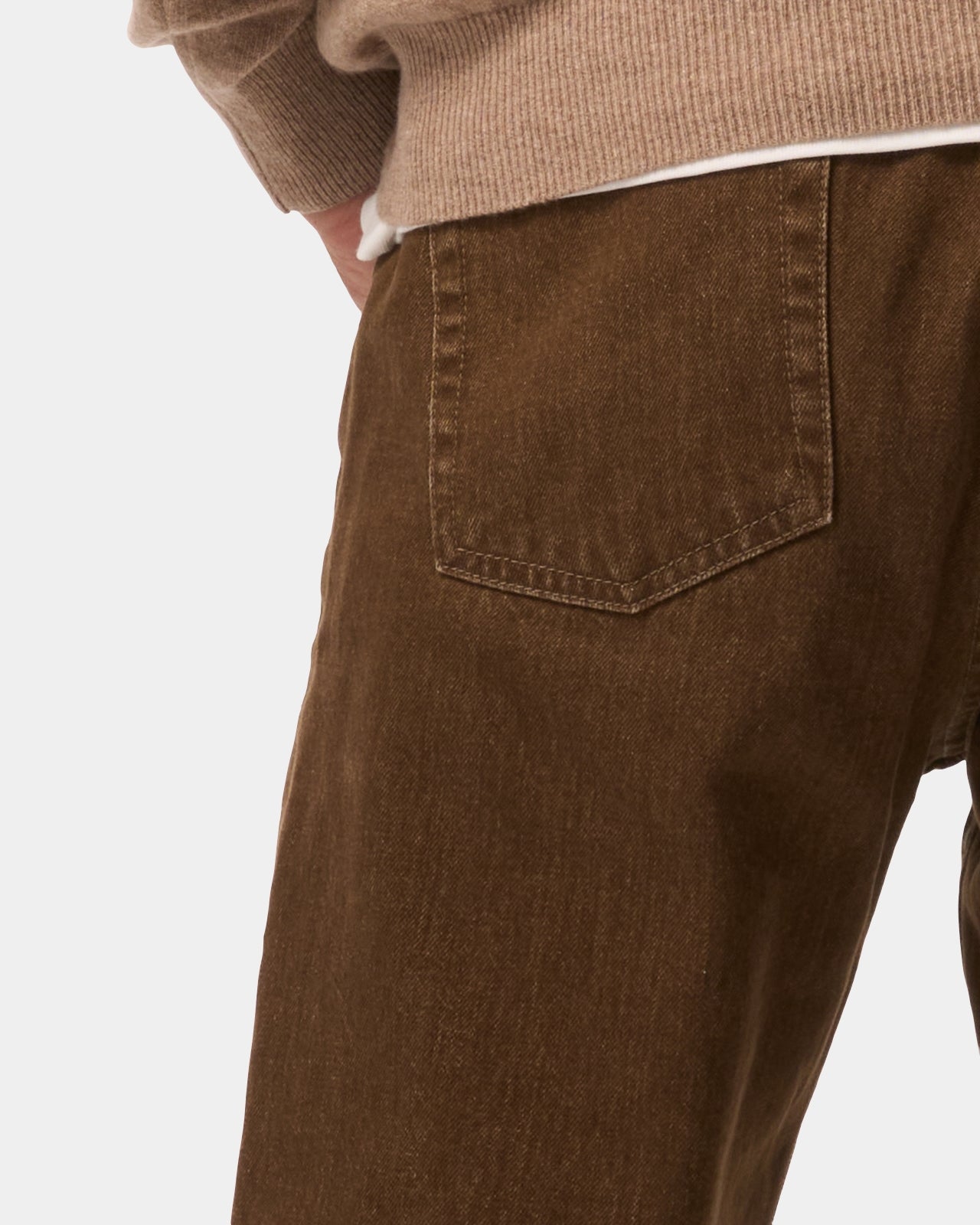 LAFAURIE BRADY jean droit marron fauve denim coton