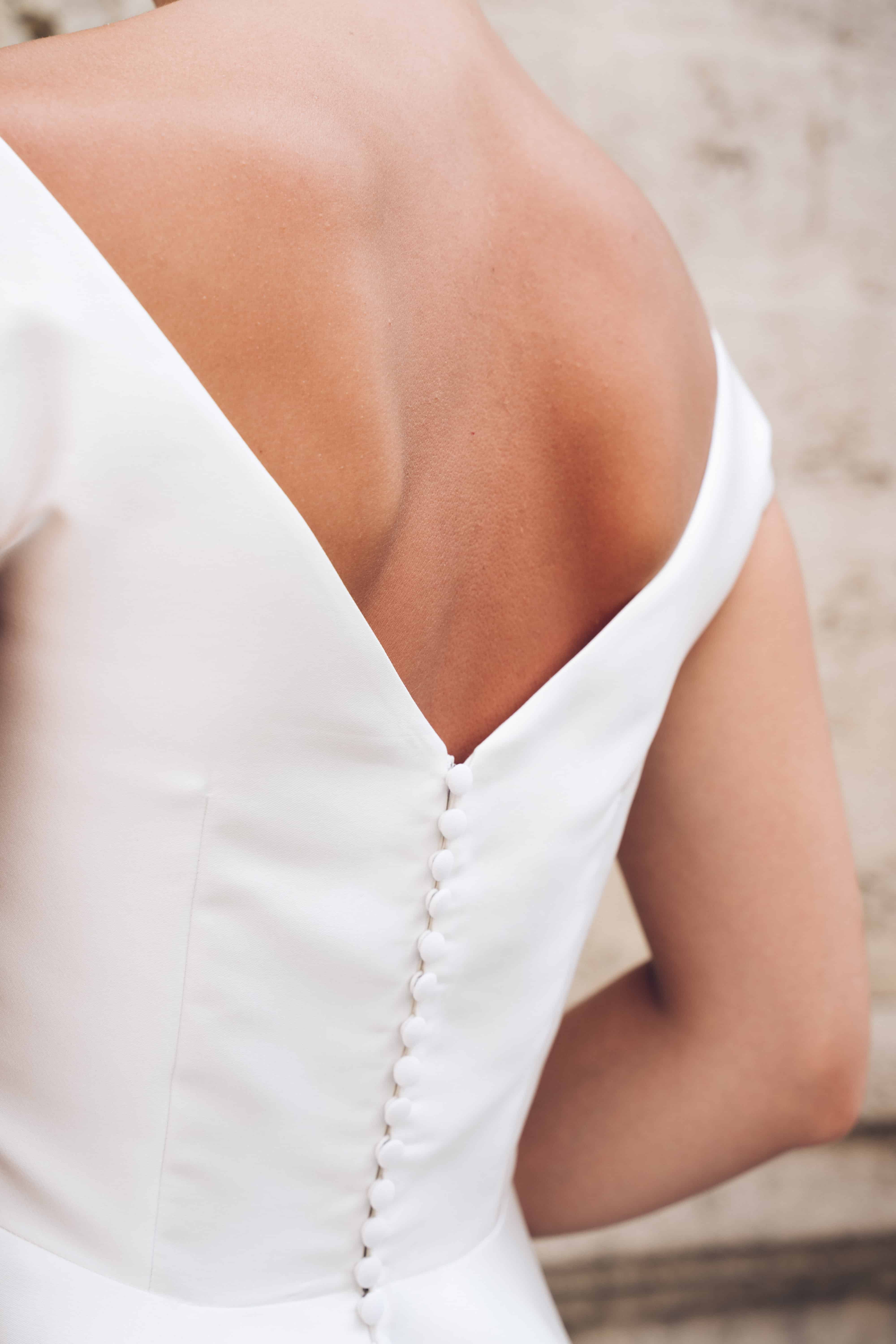 Maison Floret Sur-mesure Marceau robe mikado soie col V