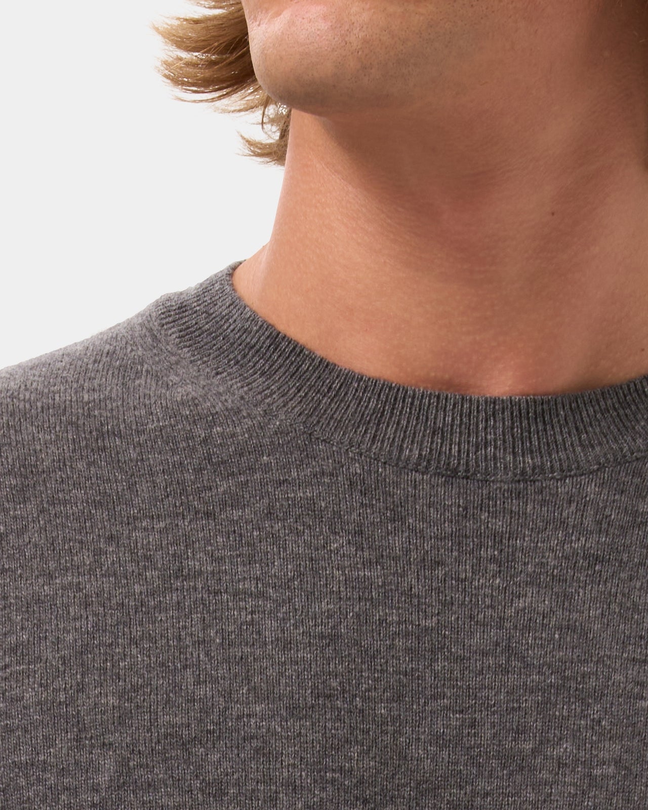 LAFAURIE GUSTAVO pull gris souris laine col rond