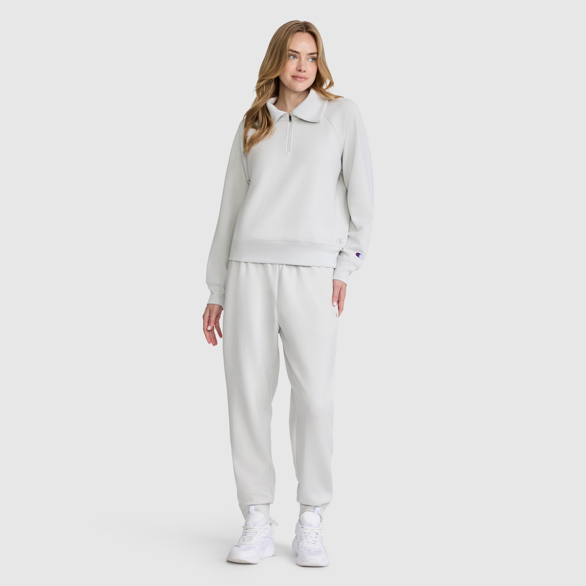Champion Quarter-Zip Pullover sweat bleu
