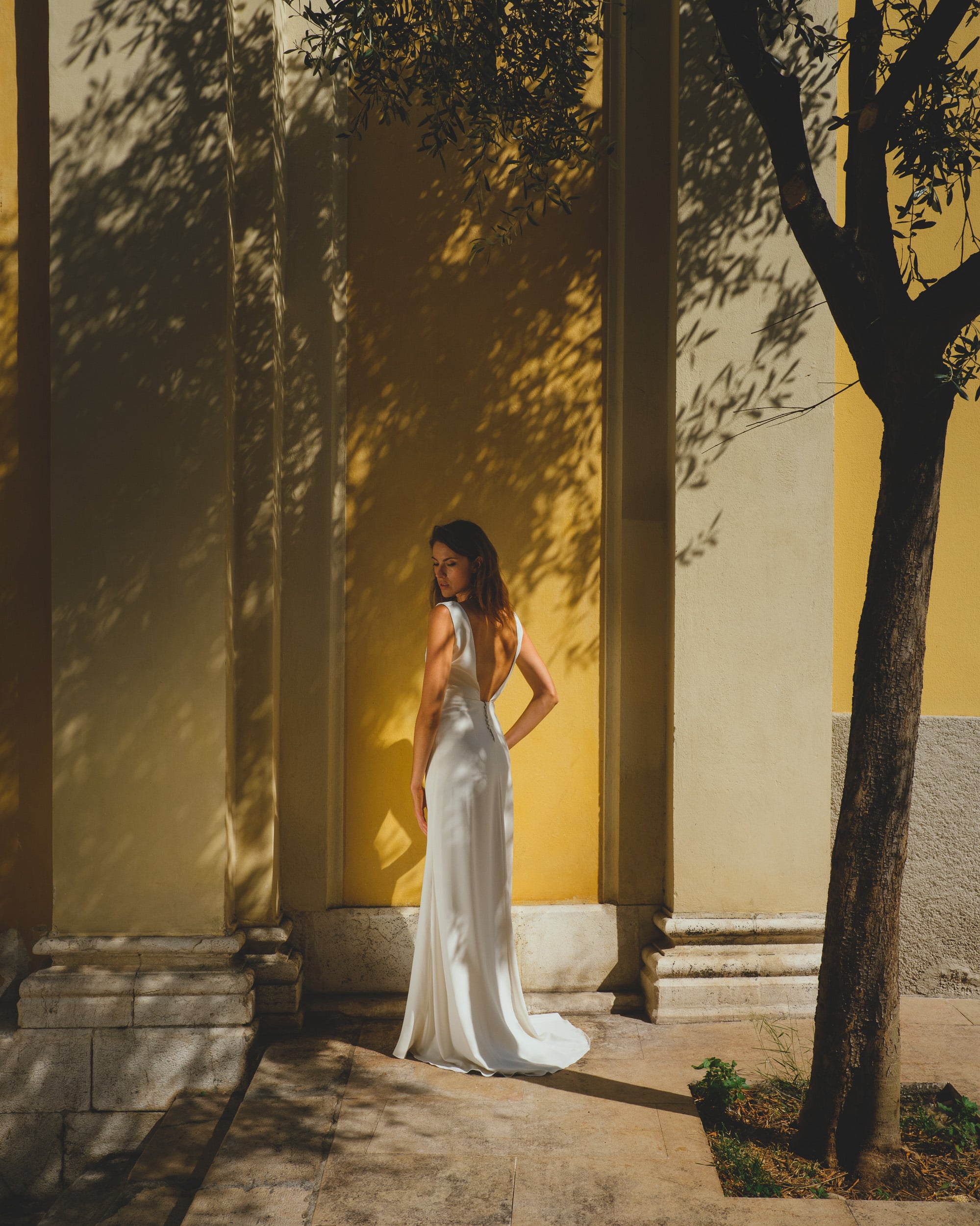 Maison Floret Sur-mesure Vittorio robe cœur crêpe fluide