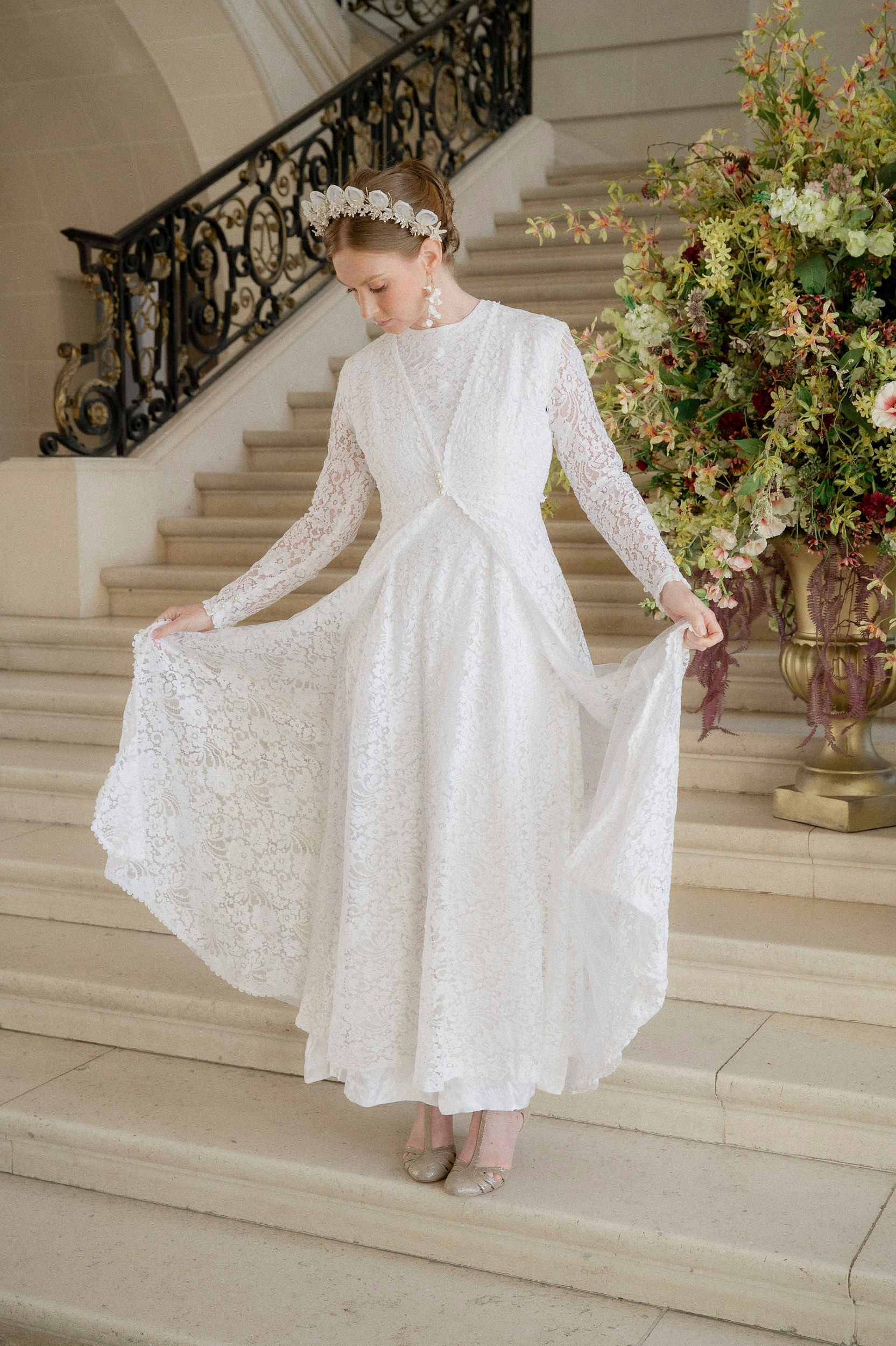 Solène Gisèle La mariée Béatrice robe mariée blanche dentelle 36