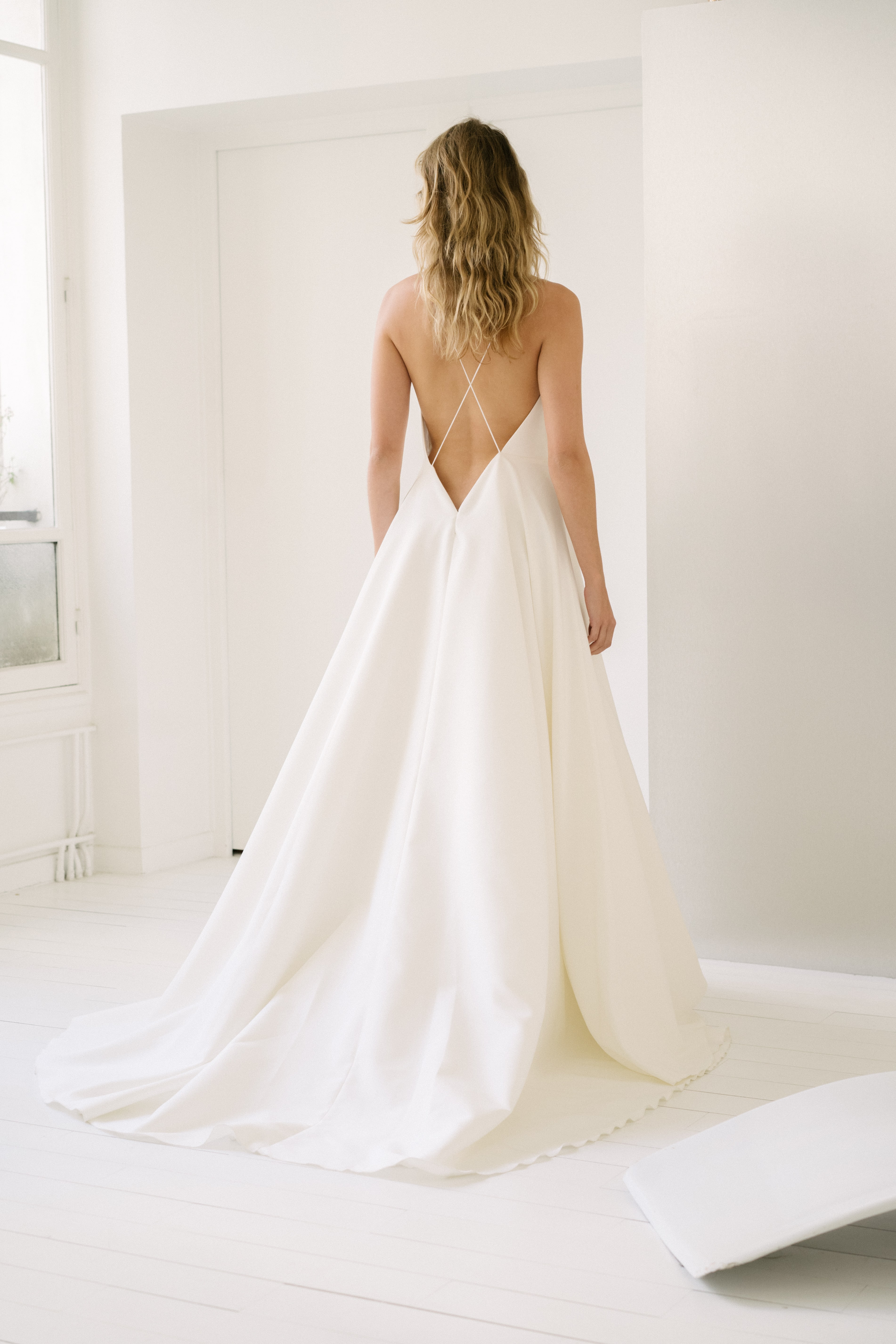 Maison Floret Sur-mesure Simon robe de mariée satin duchesse