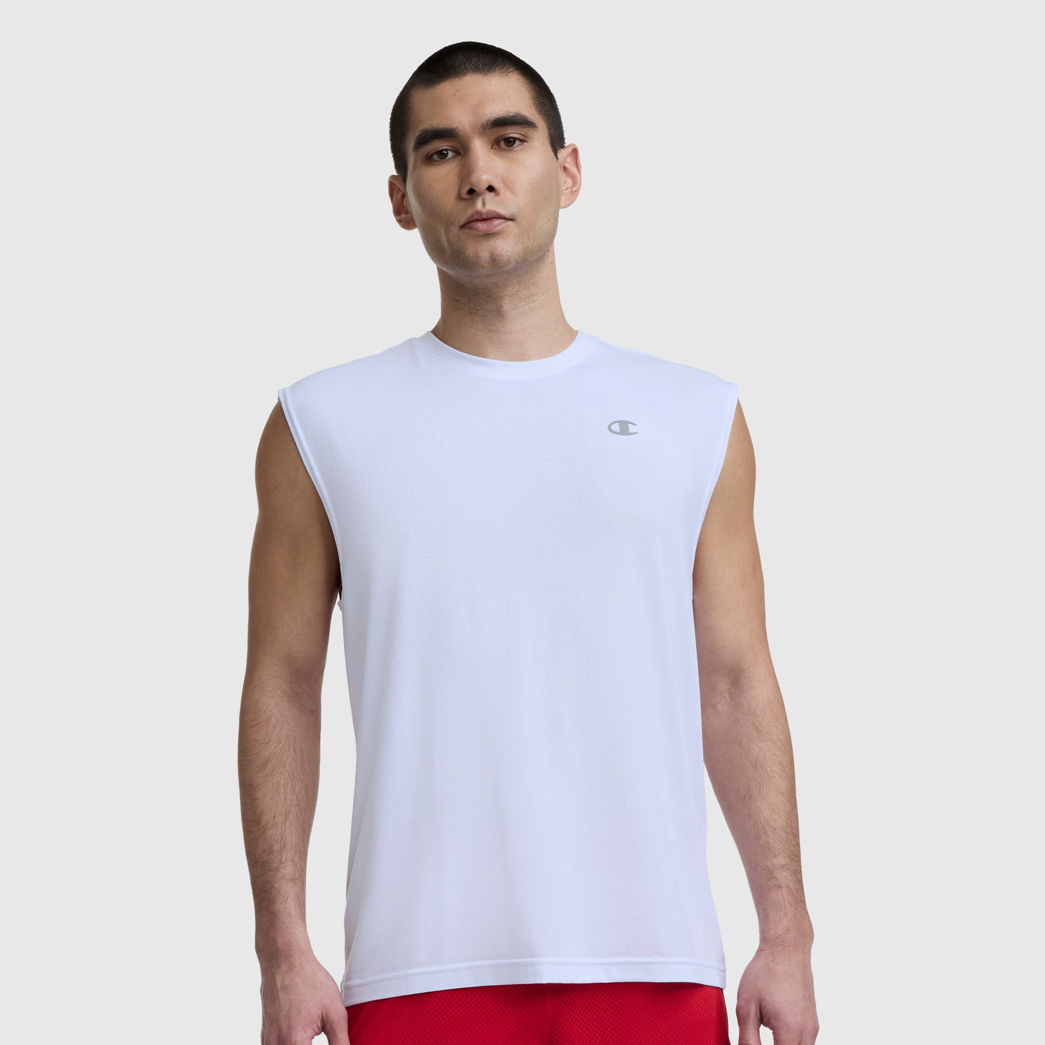 Champion Muscle Tee Script T-Shirt Blanc