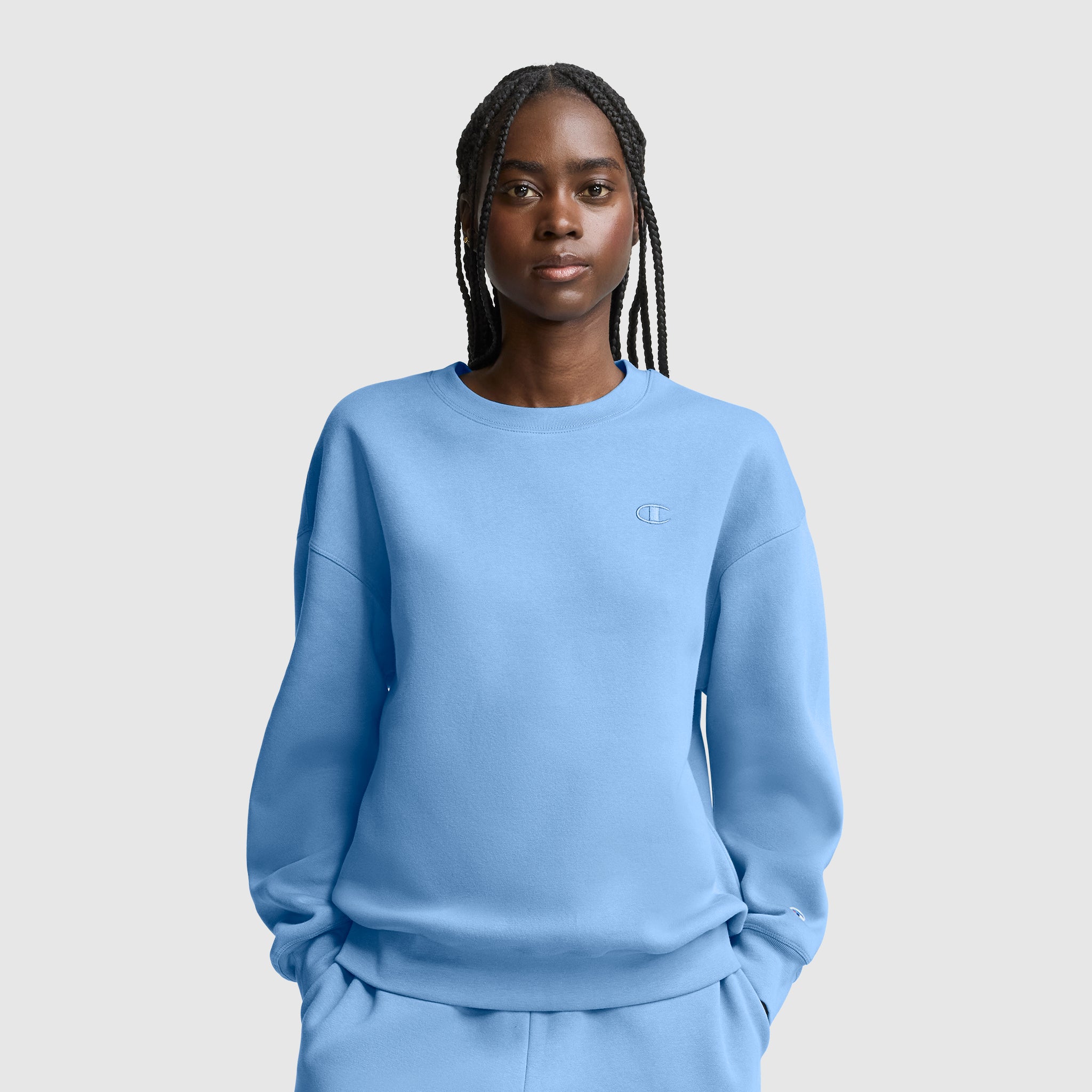 Champion Powerblend Crewneck sweat riviera petit C