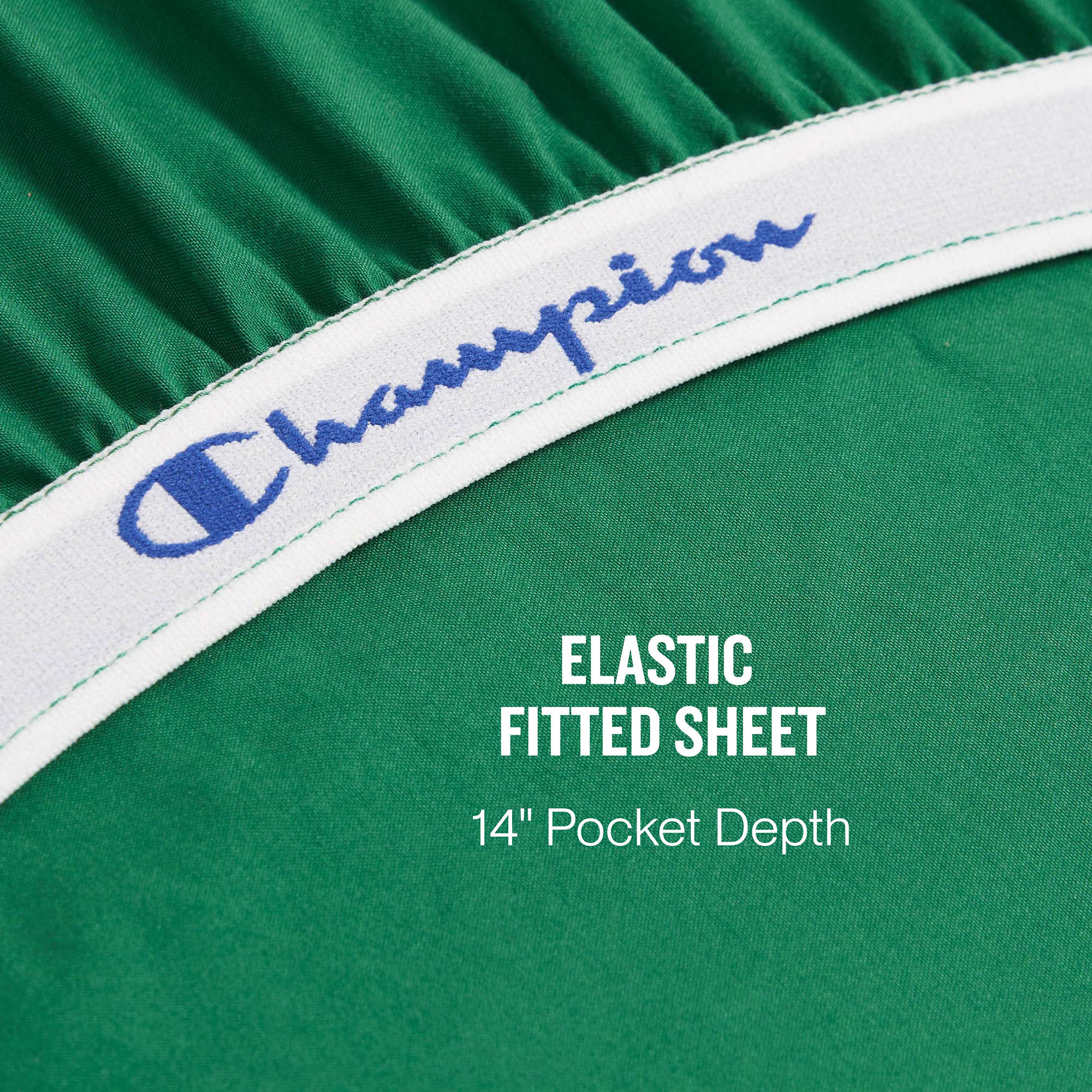 Champion Elastic Logo parure draps microfibre vert Queen
