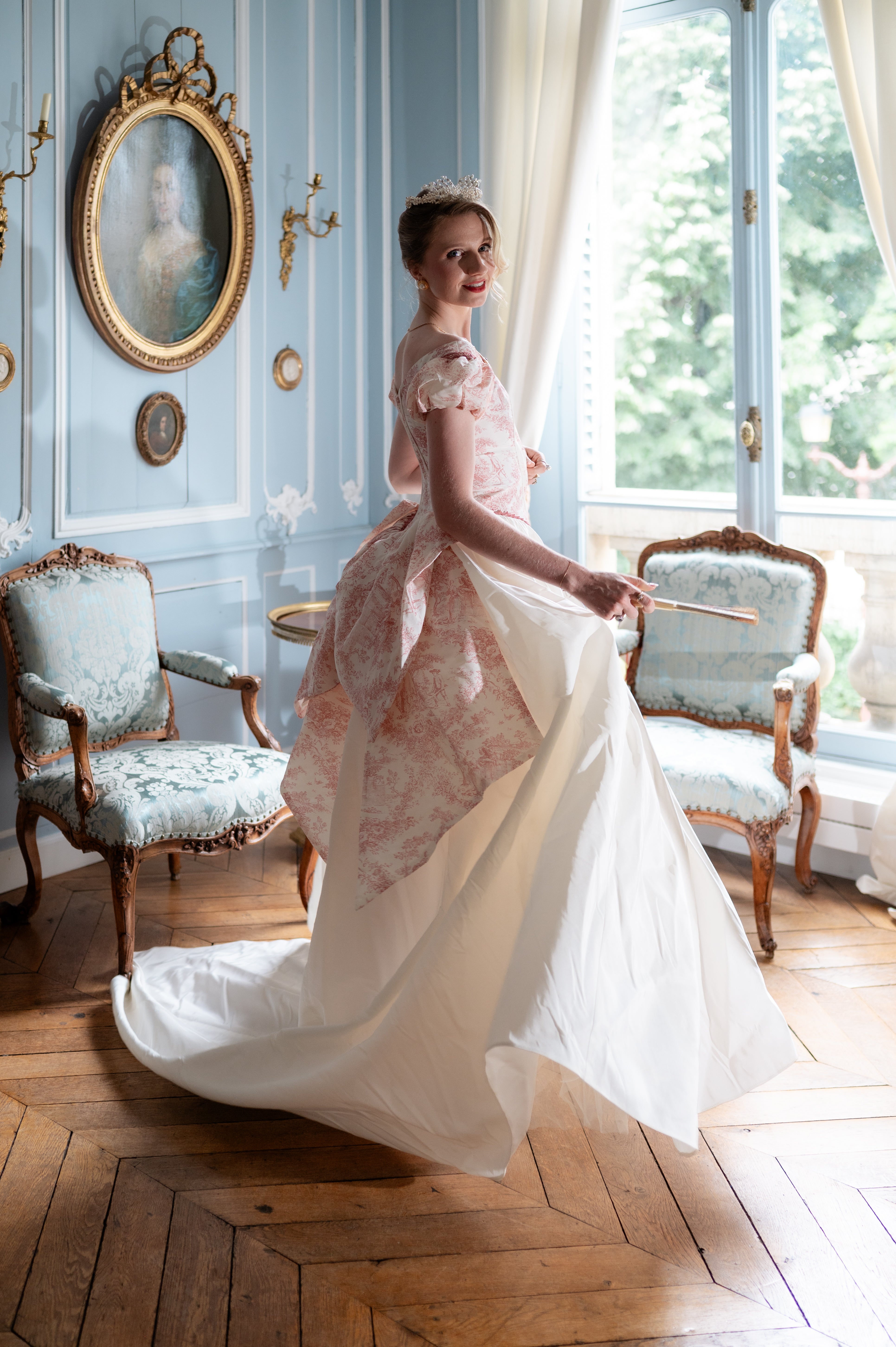 Solène Gisèle La mariée Robe Joséphine toile de Jouy 36