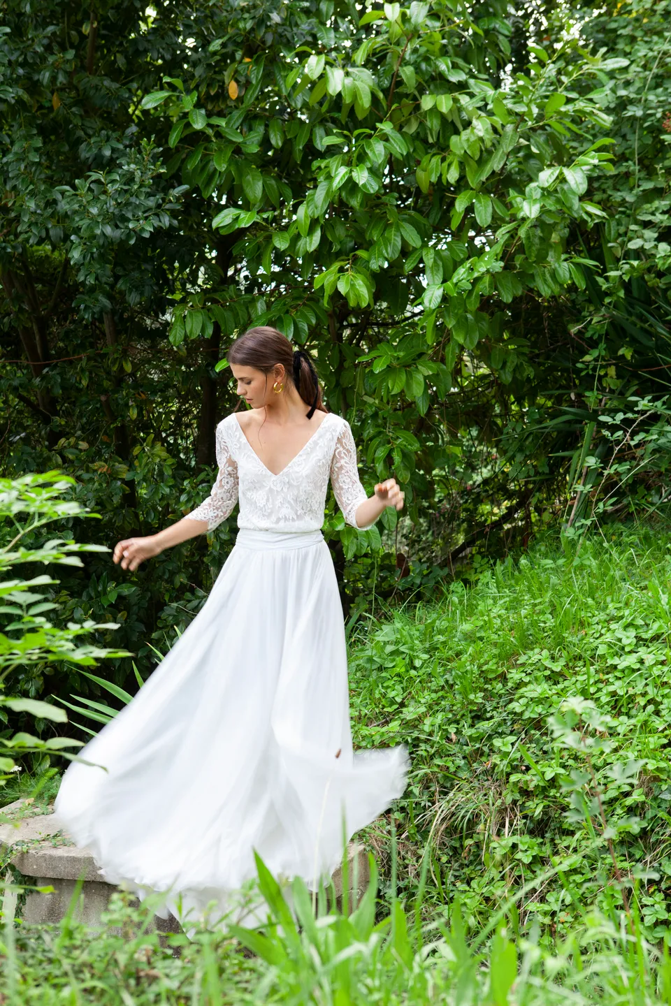 Maison Floret Prêt-à-marier Hadrien top de mariée dentelle Calais