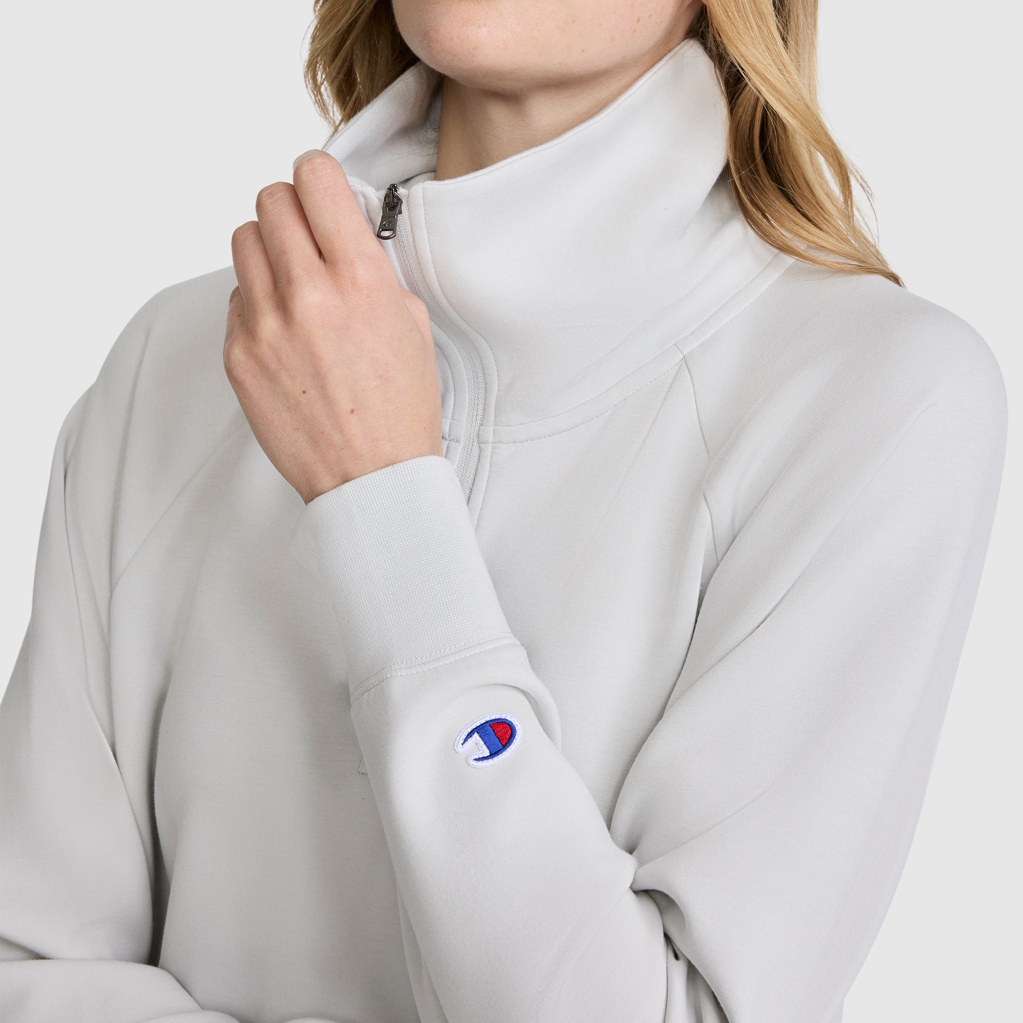 Champion Quarter-Zip Pullover sweat bleu