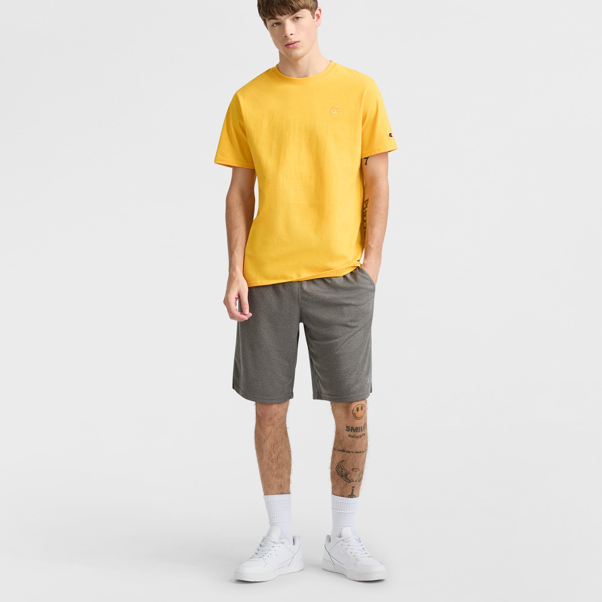Champion 10" Moisture Wicking short Granite Grey Heather