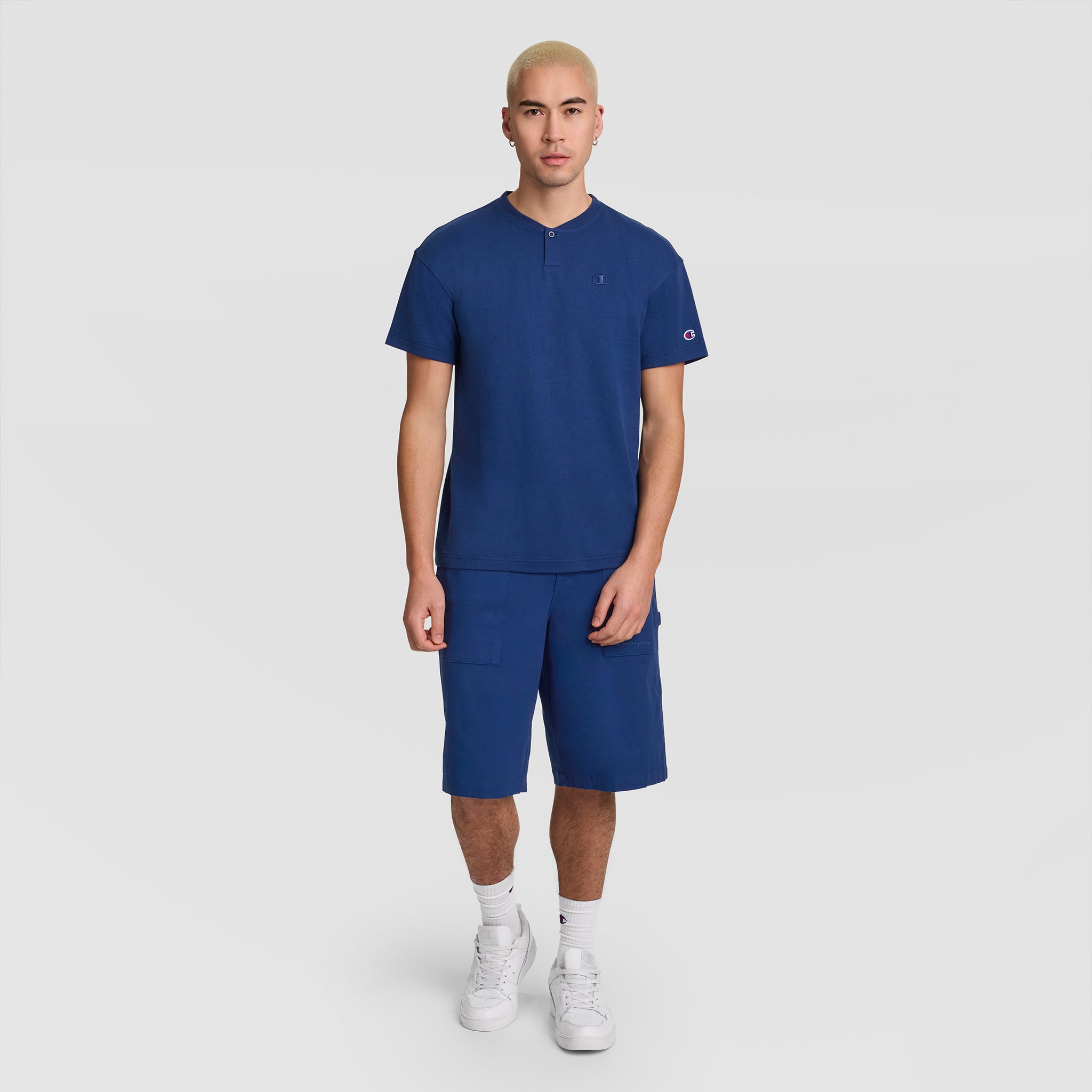 Champion Henley T-shirt bleu Estate Blue taille L