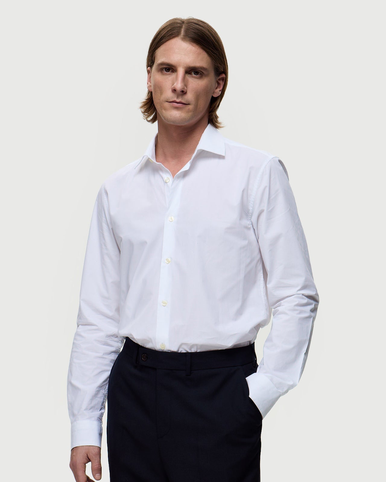 LAFAURIE POPELINE Chemise Homme Blanc Coupe Semi-Ajustée