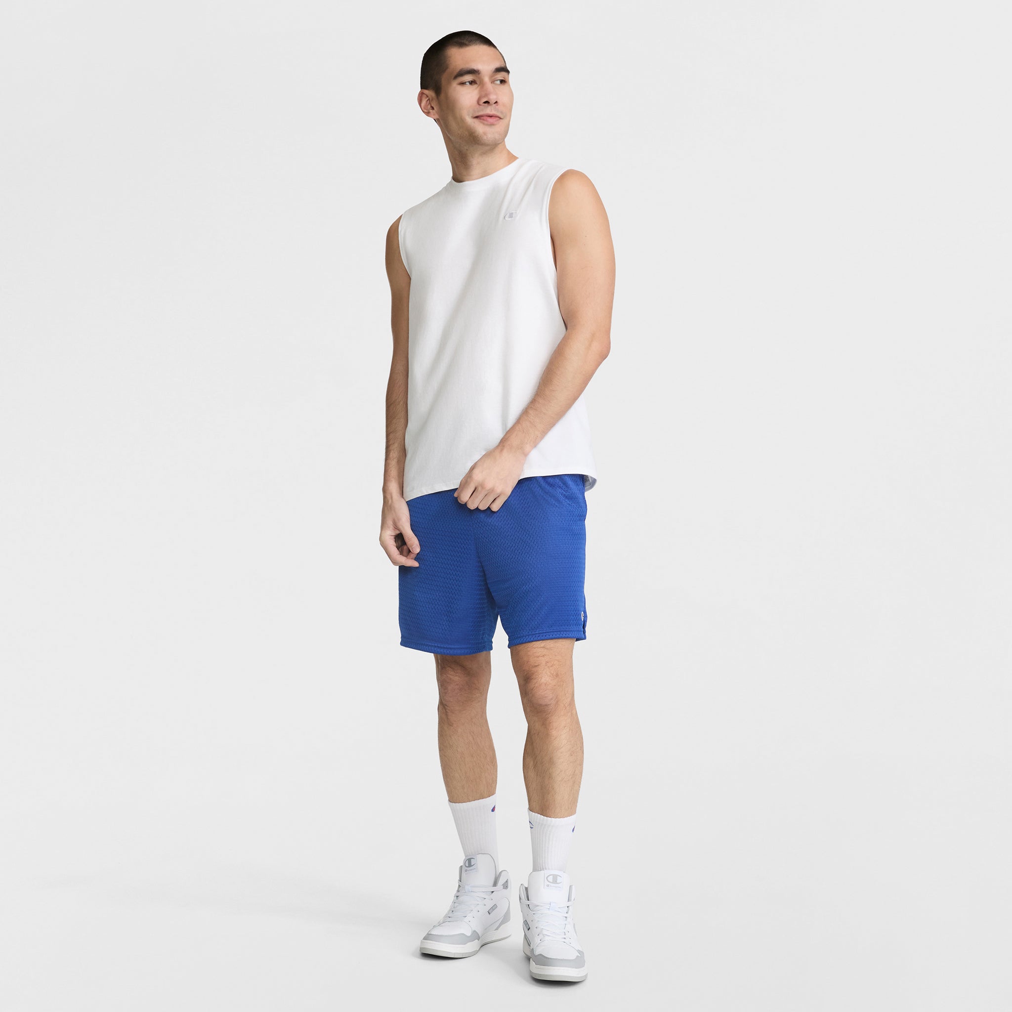 Champion Muscle Tank Débardeur Homme Blanc Coton