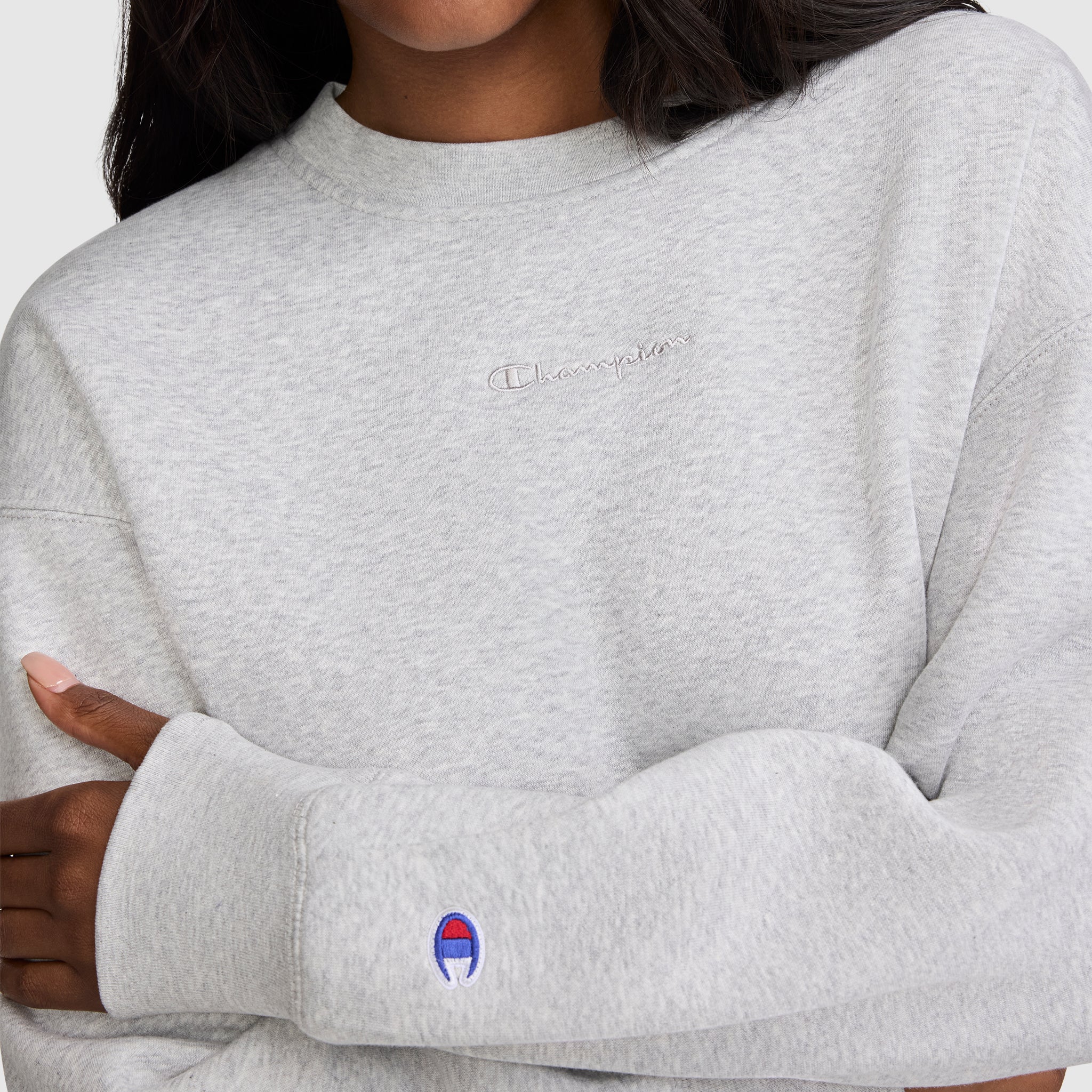 Champion Powerblend Crewneck Sweatshirt sweat femme gris