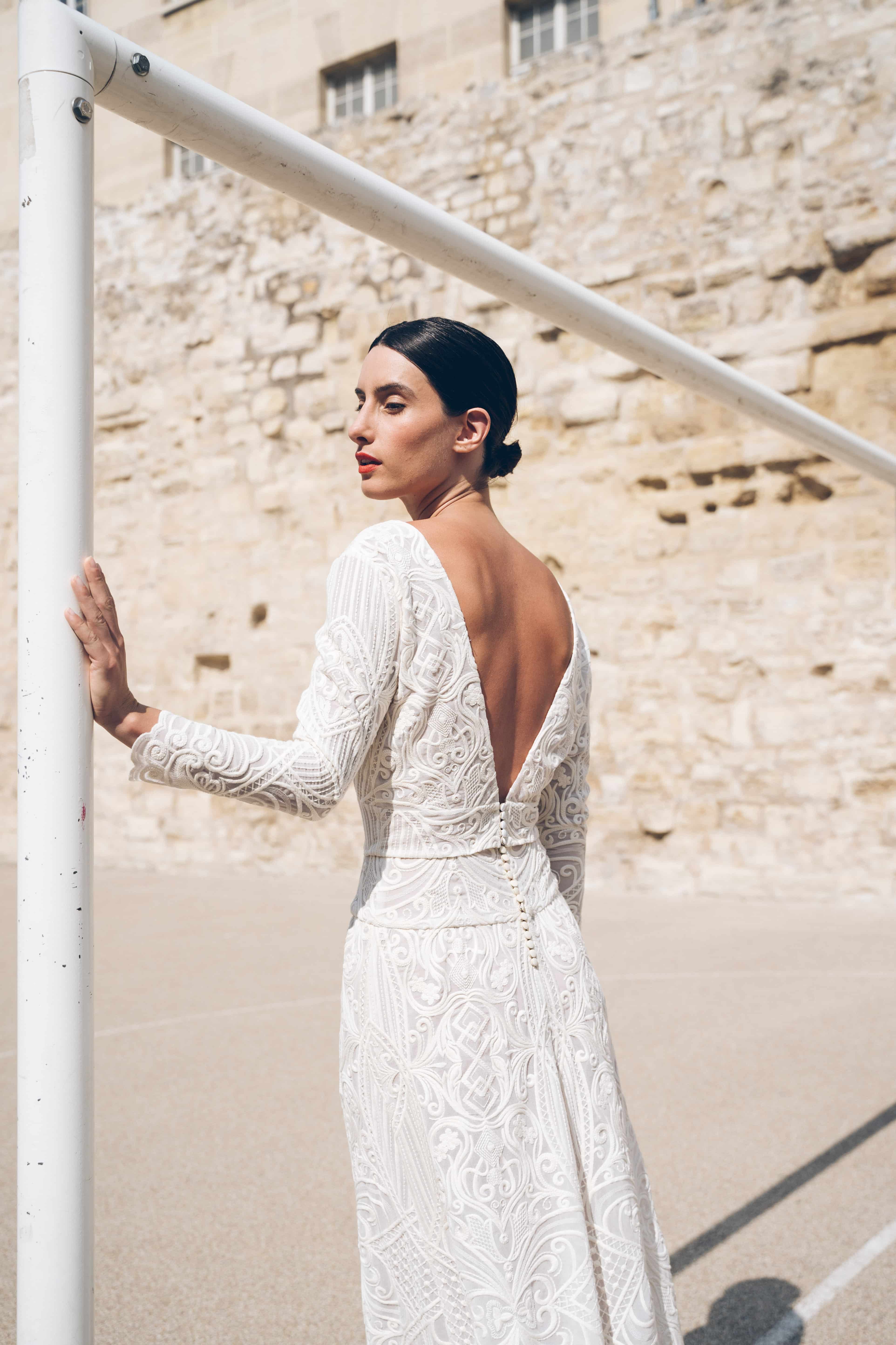 Maison Floret Prêt-à-marier Derry top broderie mariage