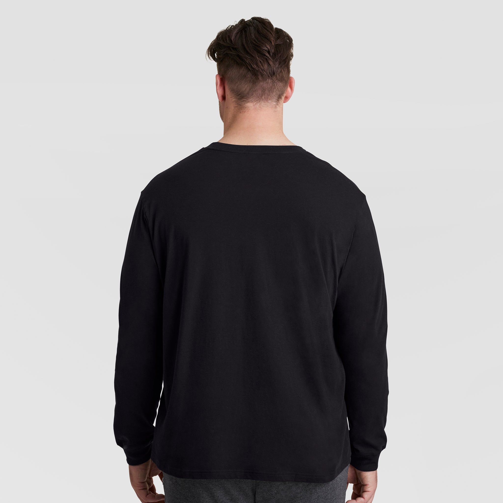 Champion Classic T-shirt manches longues noir grande taille homme