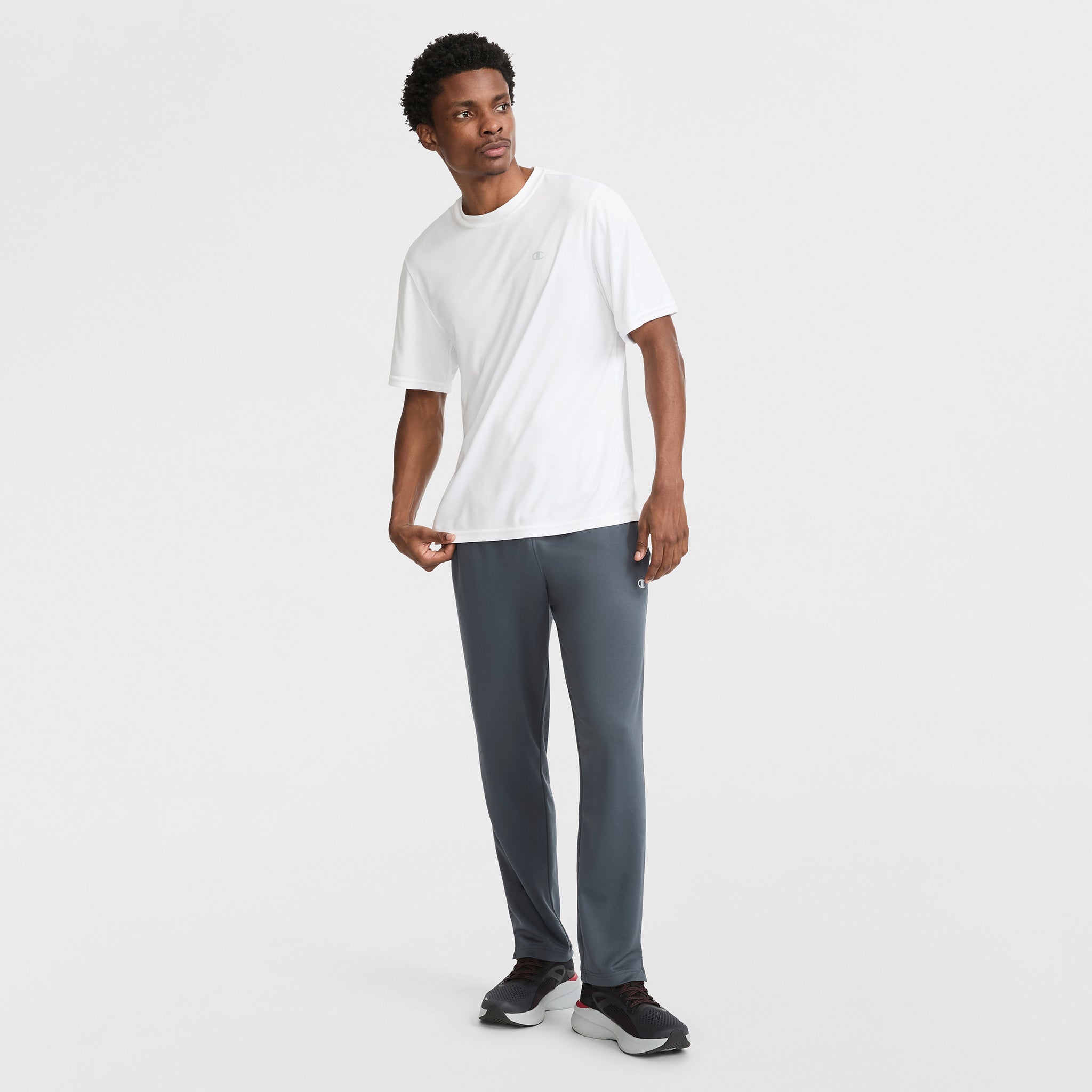 Champion Sport Sweatpants C Logo jogging slim gris stretch