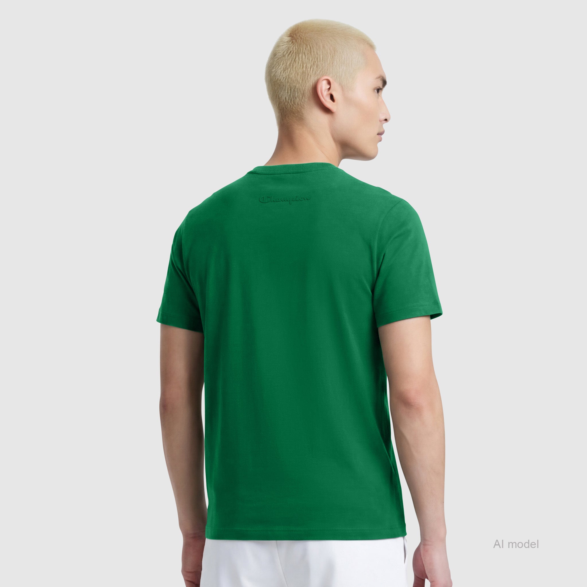 Champion Classic C Logo t-shirt homme Verdant Green coton