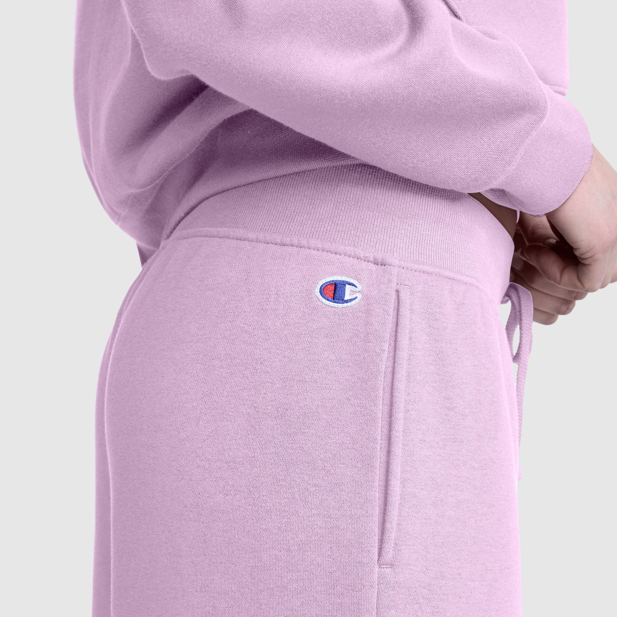 Champion Wide Leg Fleece jogging large violet coton
