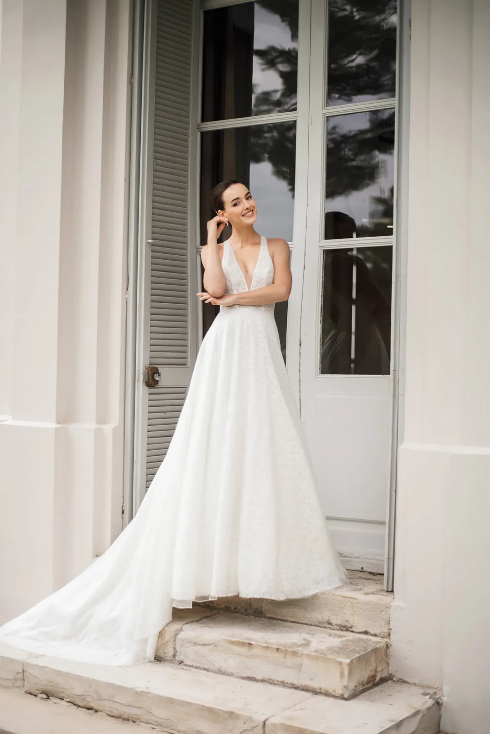 Le Jour de Notre Oui Clothilde robe de mariée dentelle évasée