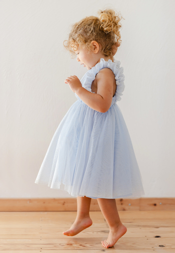 Le Jour de Notre Oui Scarlett robe fille bleu ciel