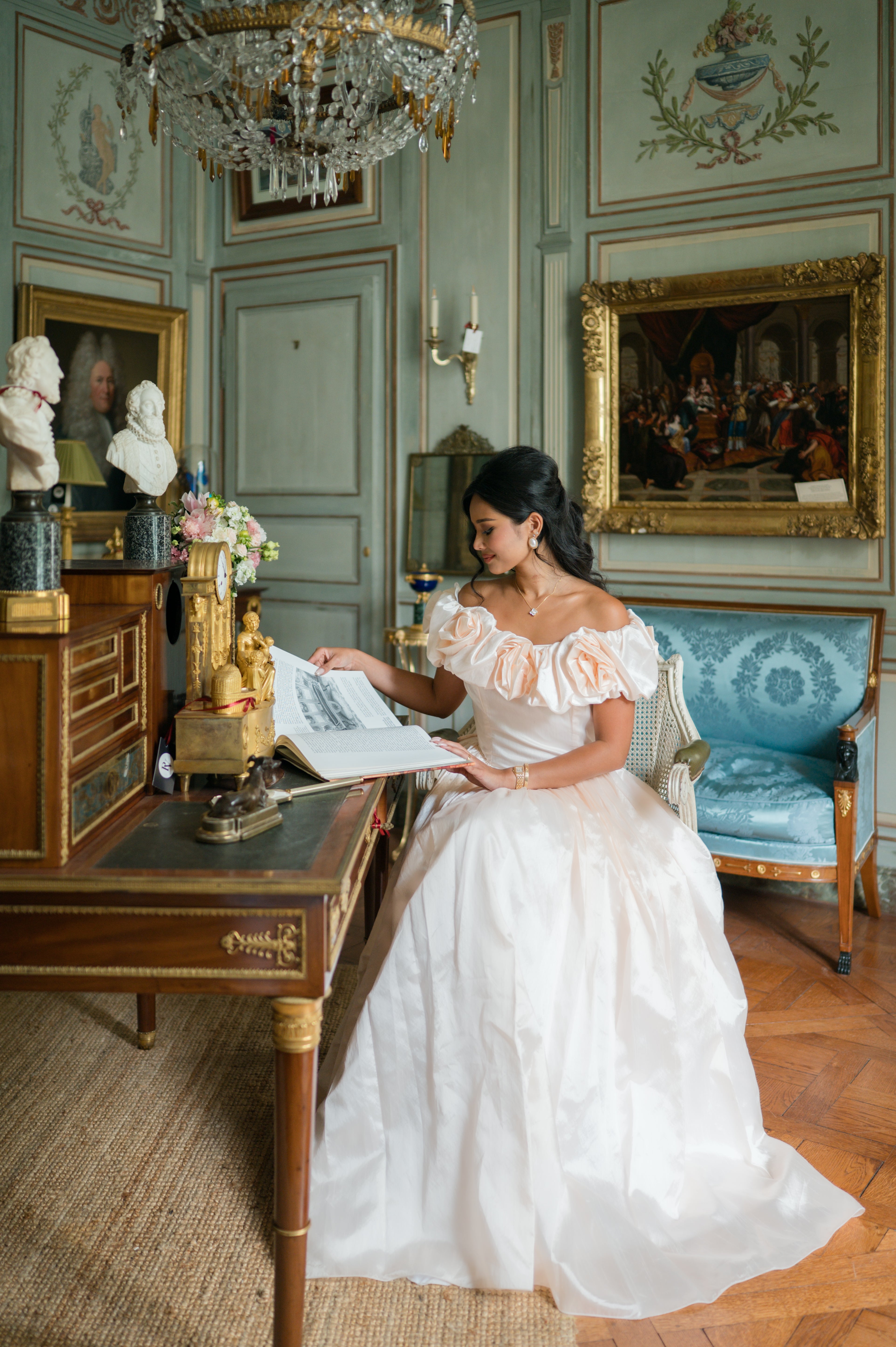 Solène Gisèle La mariée Robe Rosalie robe saumon 34 soie