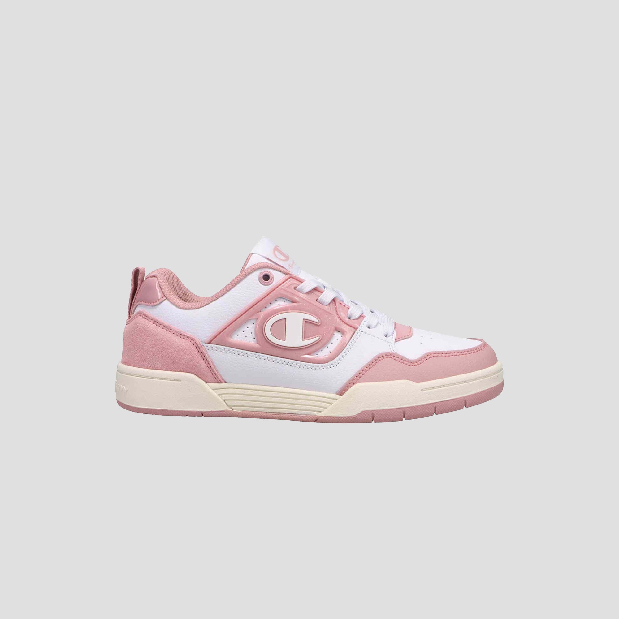 Champion 5-on-5 Low Baskets Femme White/Wow Pink Basses