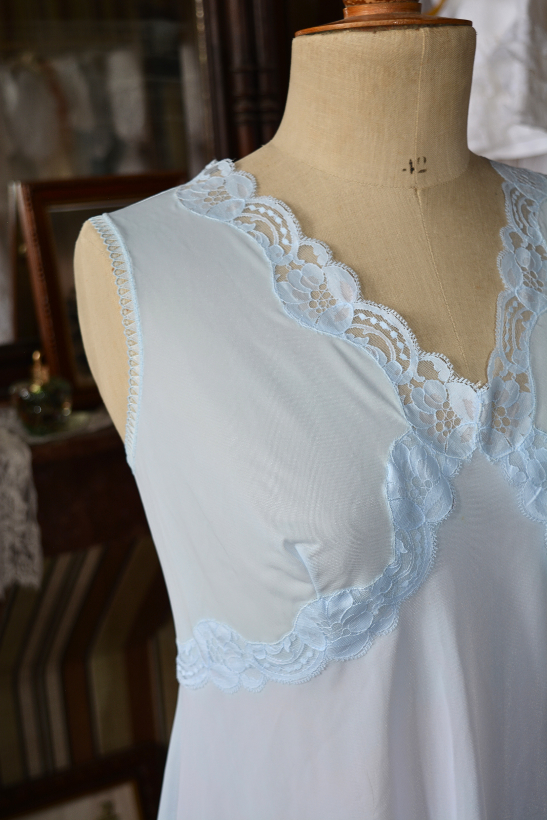 Solène Gisèle Les Déshabillés Ensemble Vintage Courte bleu