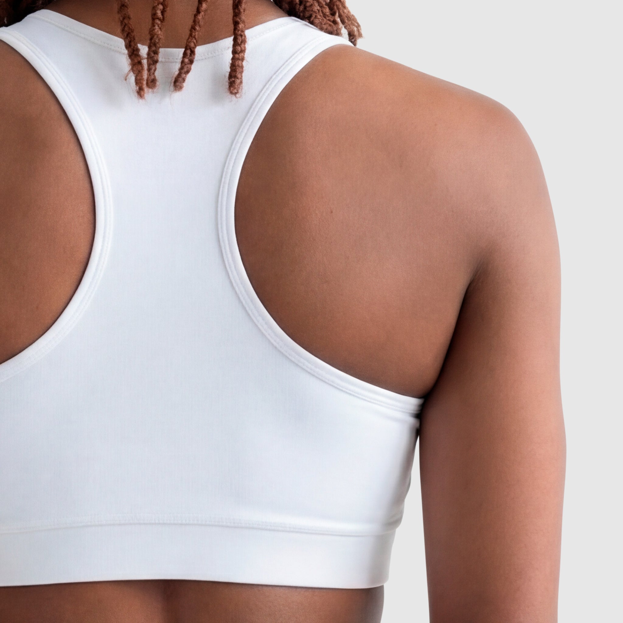 Champion Script brassière sport femme blanche coton