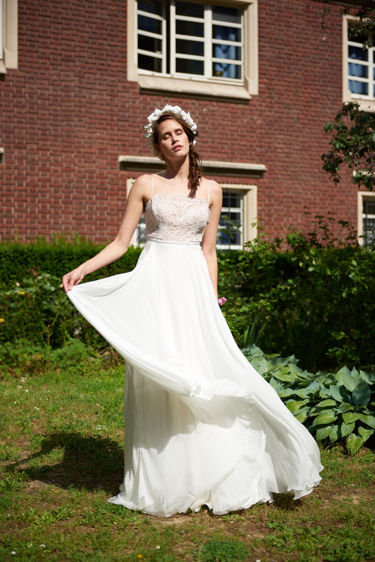 Maison Floret Sur-mesure Travis robe dentelle Lyon soie