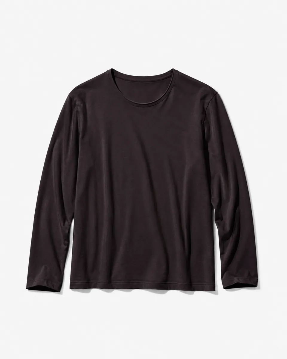 LAFAURIE ACHILLE t-shirt dark prune coton manches longues