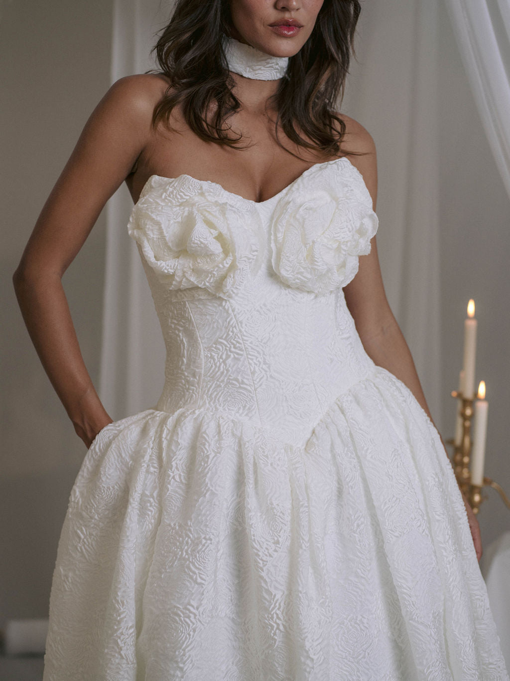 Rime Arodaky Bridal Capulet robe de mariée bustier soie