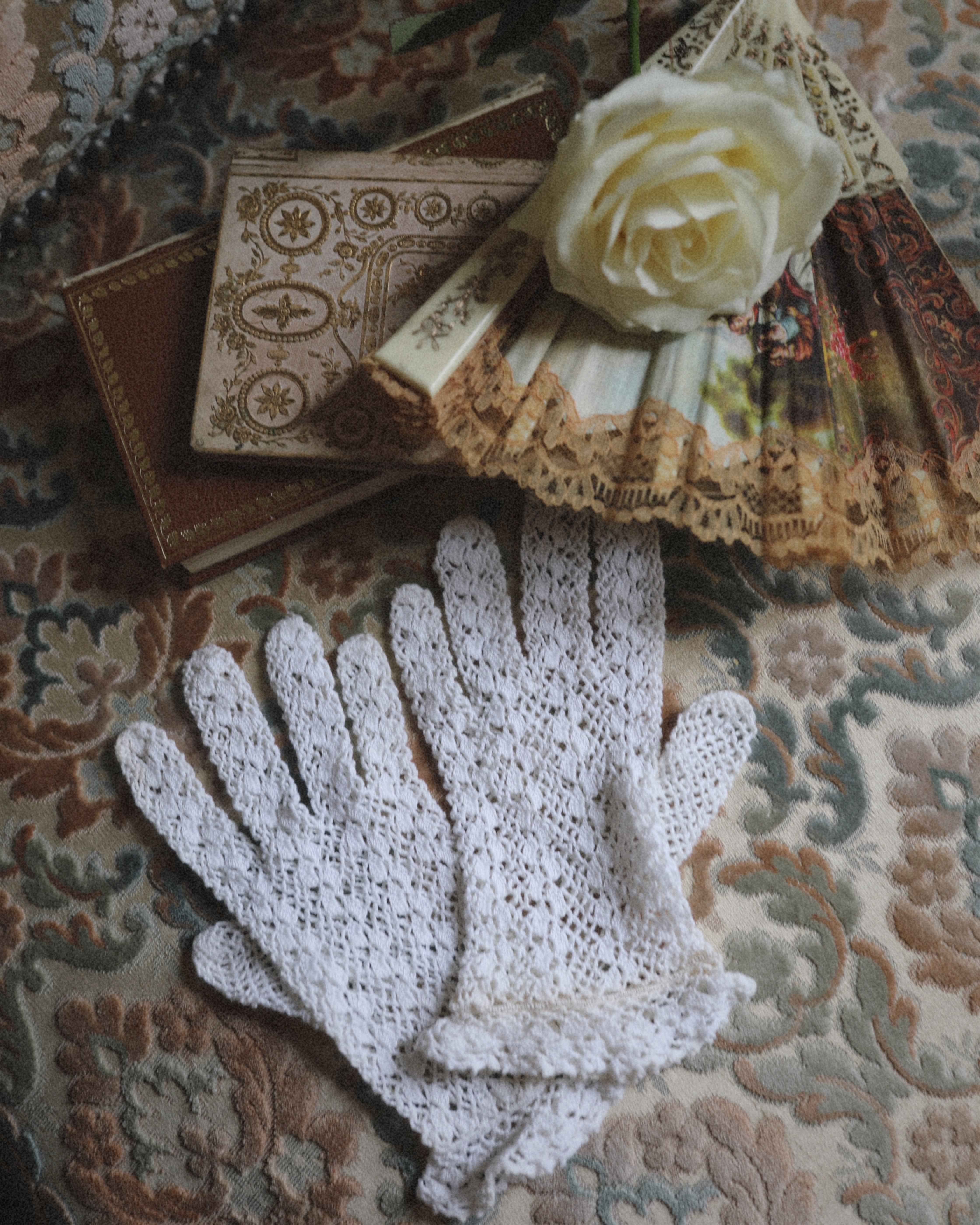 Solène Gisèle Les gants Gants Ajourés gants crochet blanc