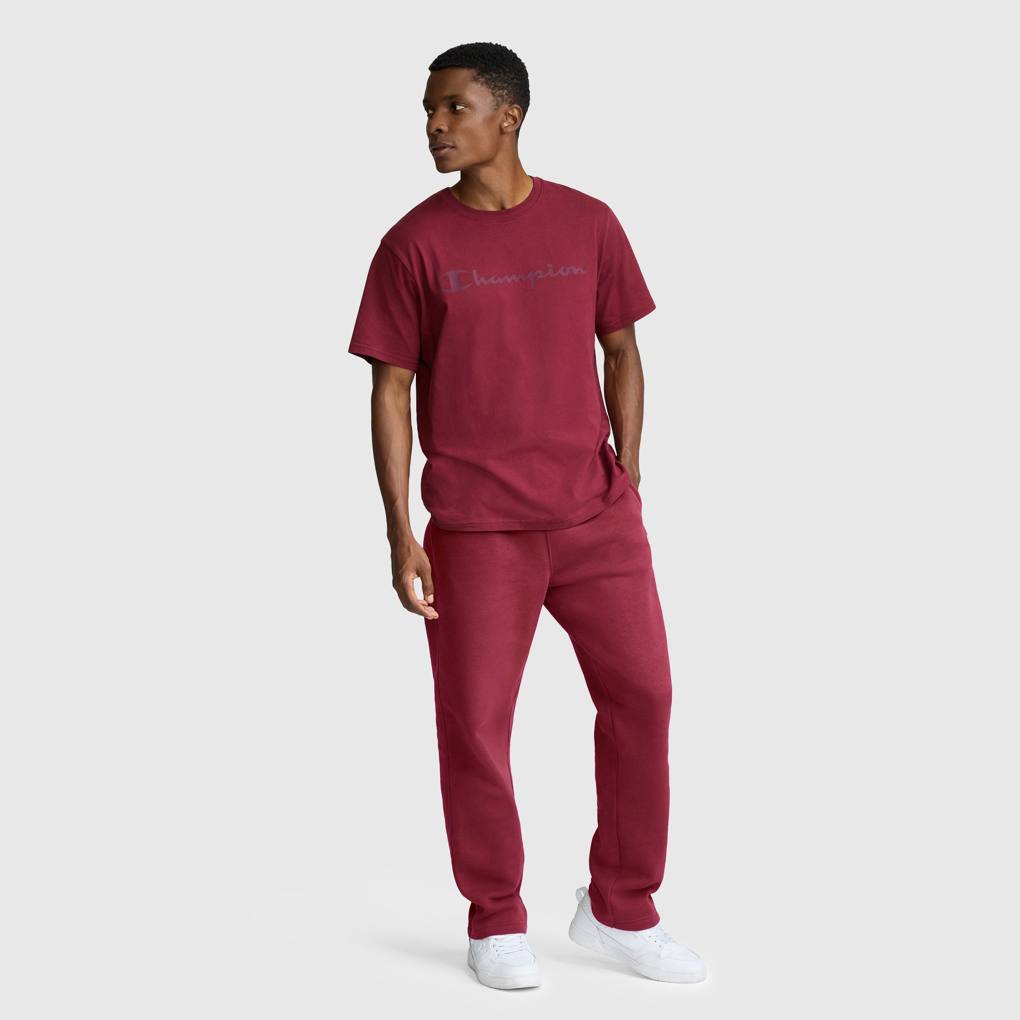 Champion Classic Graphic T-shirt homme bordeaux coton